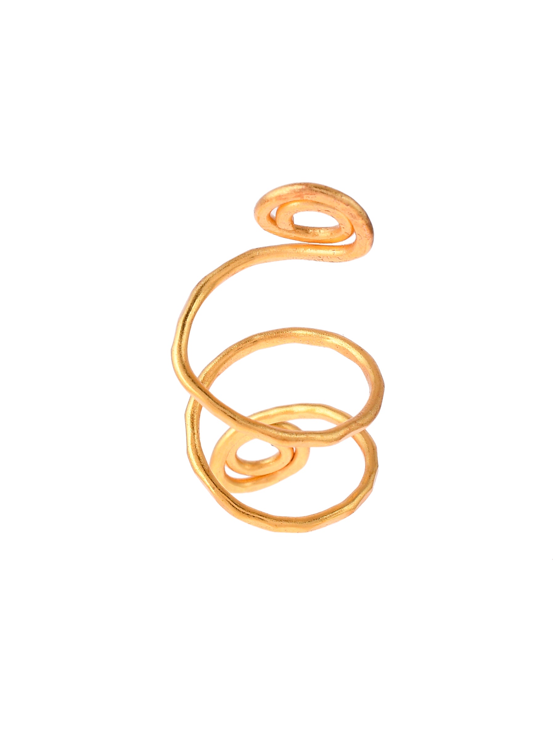 Round gold plated finger ring