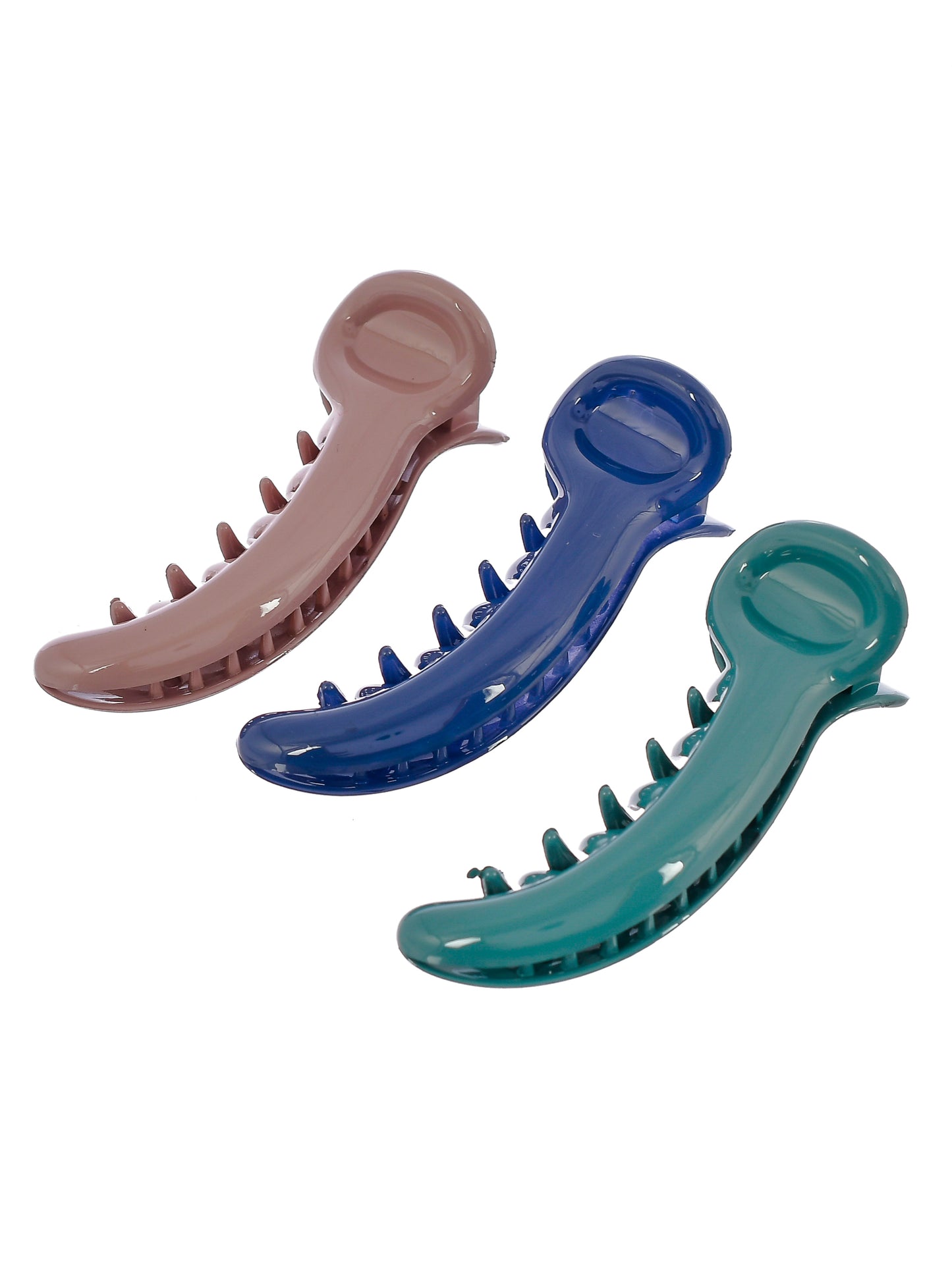 Set of 3 Multi Colored Claw Clip