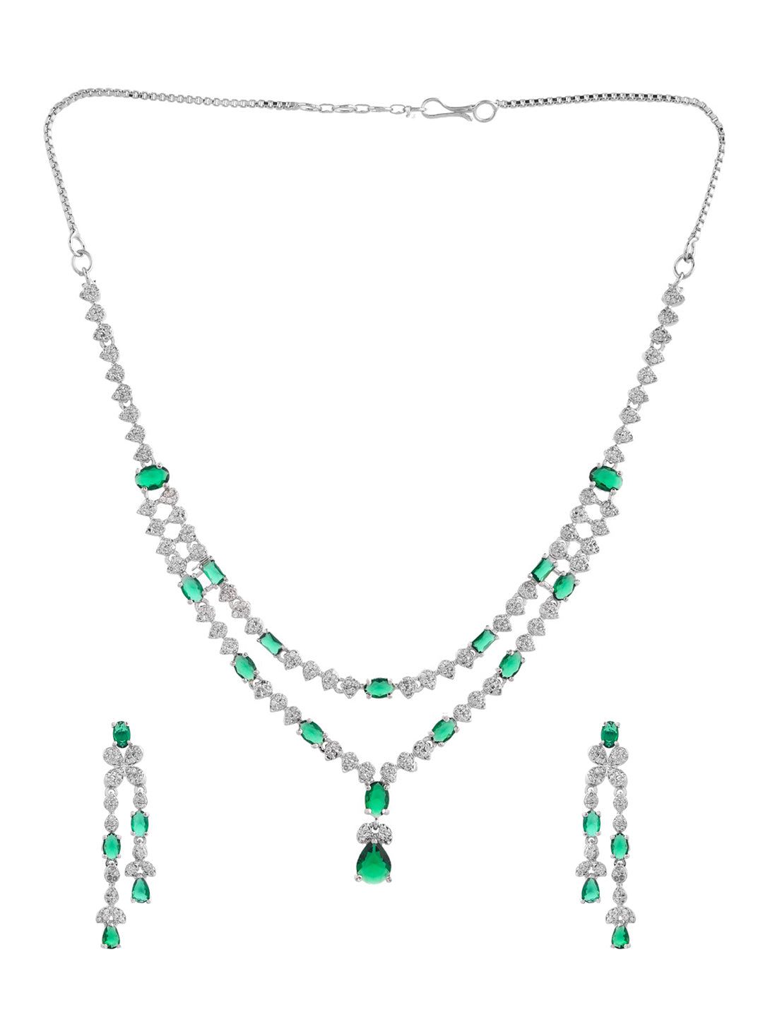 American Diamond Jewellery Set With Earring For Women