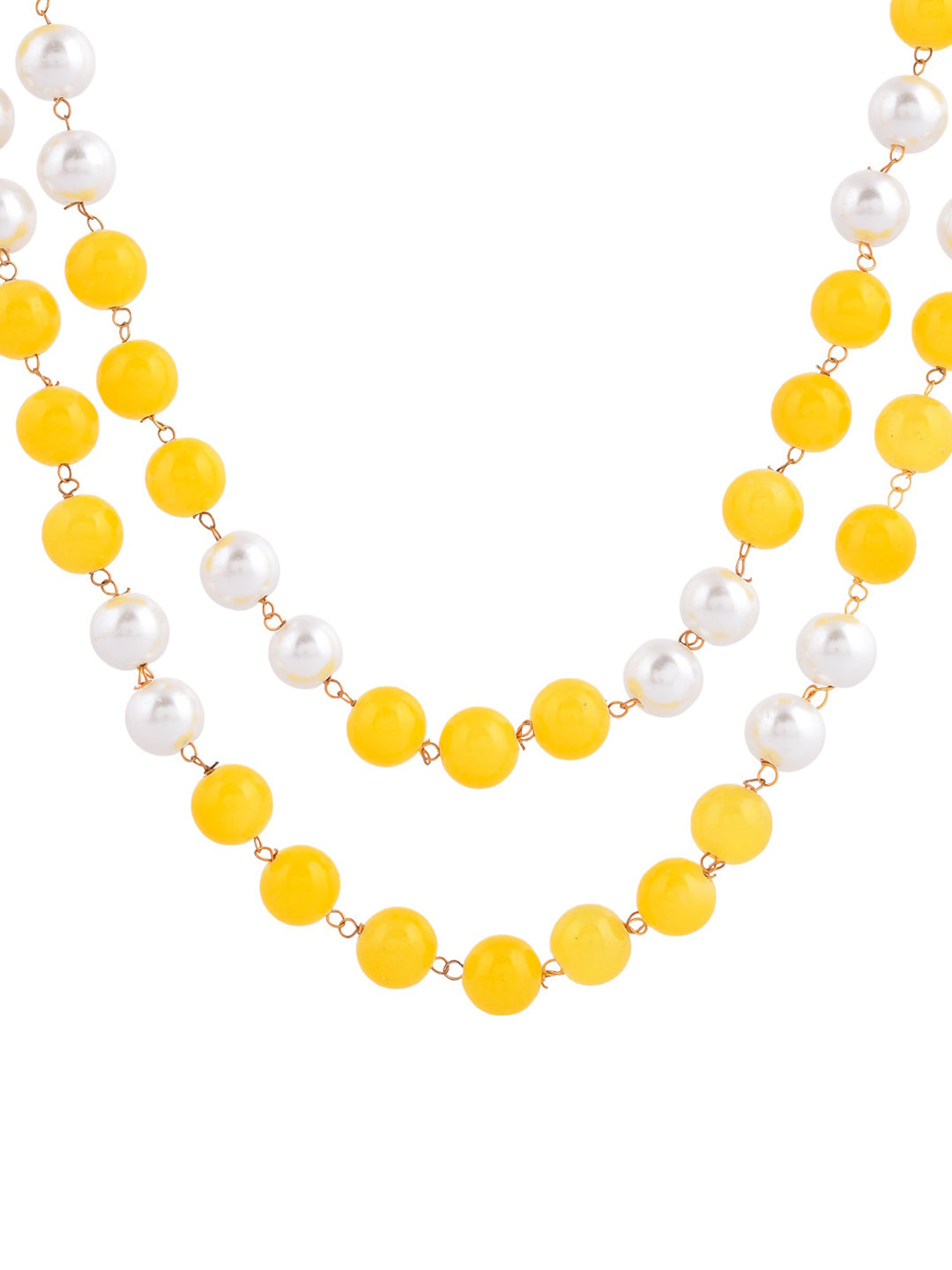 White Pearl layered Necklace