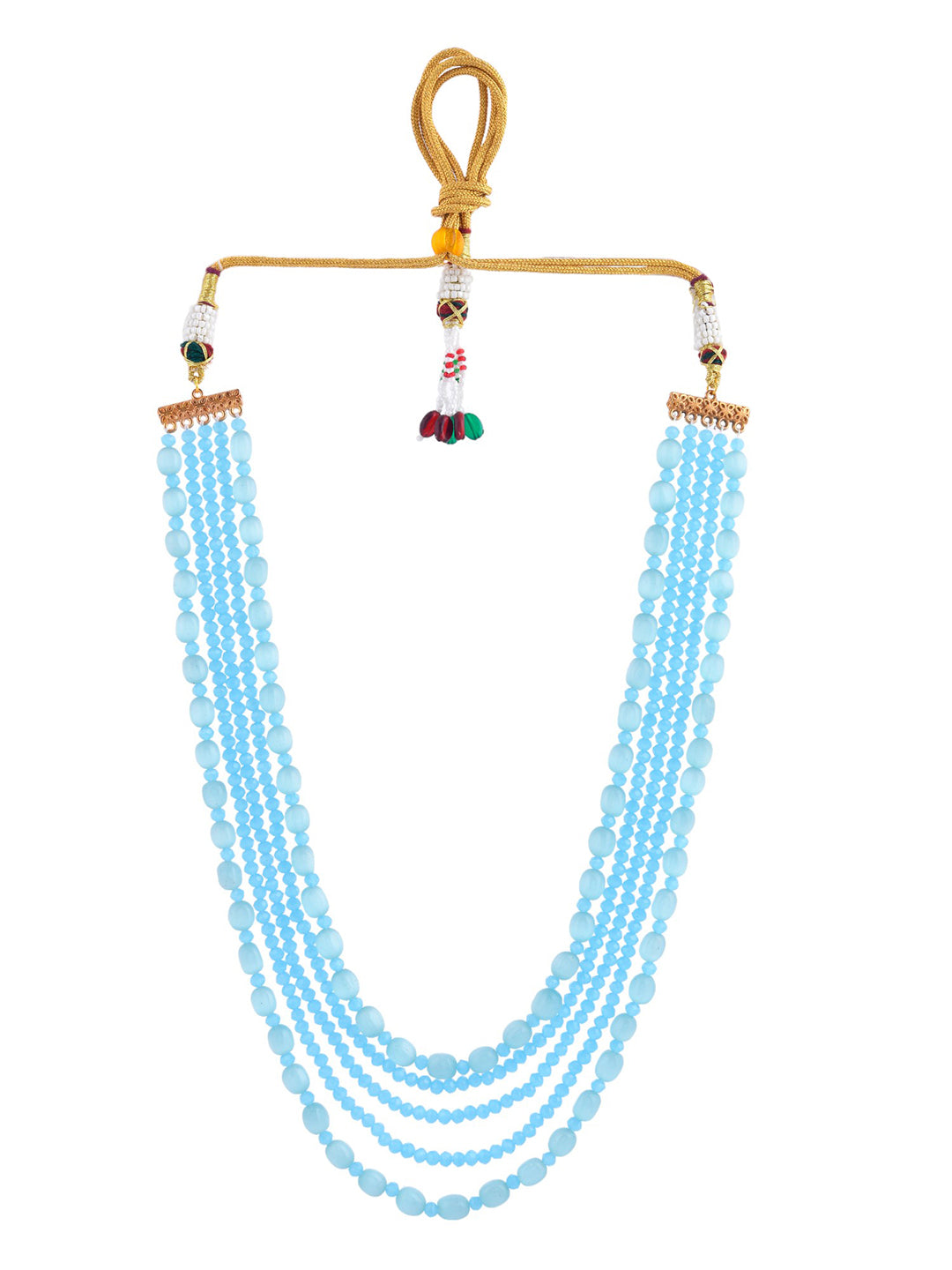 Blue layered Beads Necklace for Women