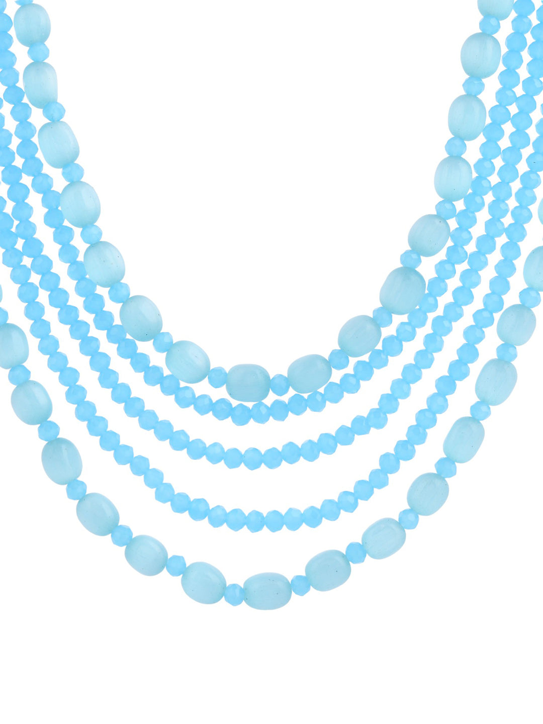 Blue layered Beads Necklace for Women