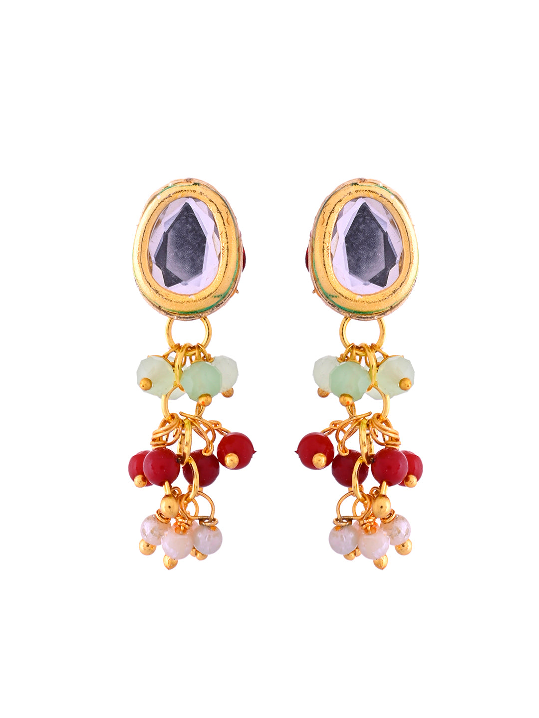 Kundan Pendant Necklace Set With Earrings For Women & Girls | Ethnic Bridal & Festive Jewellery