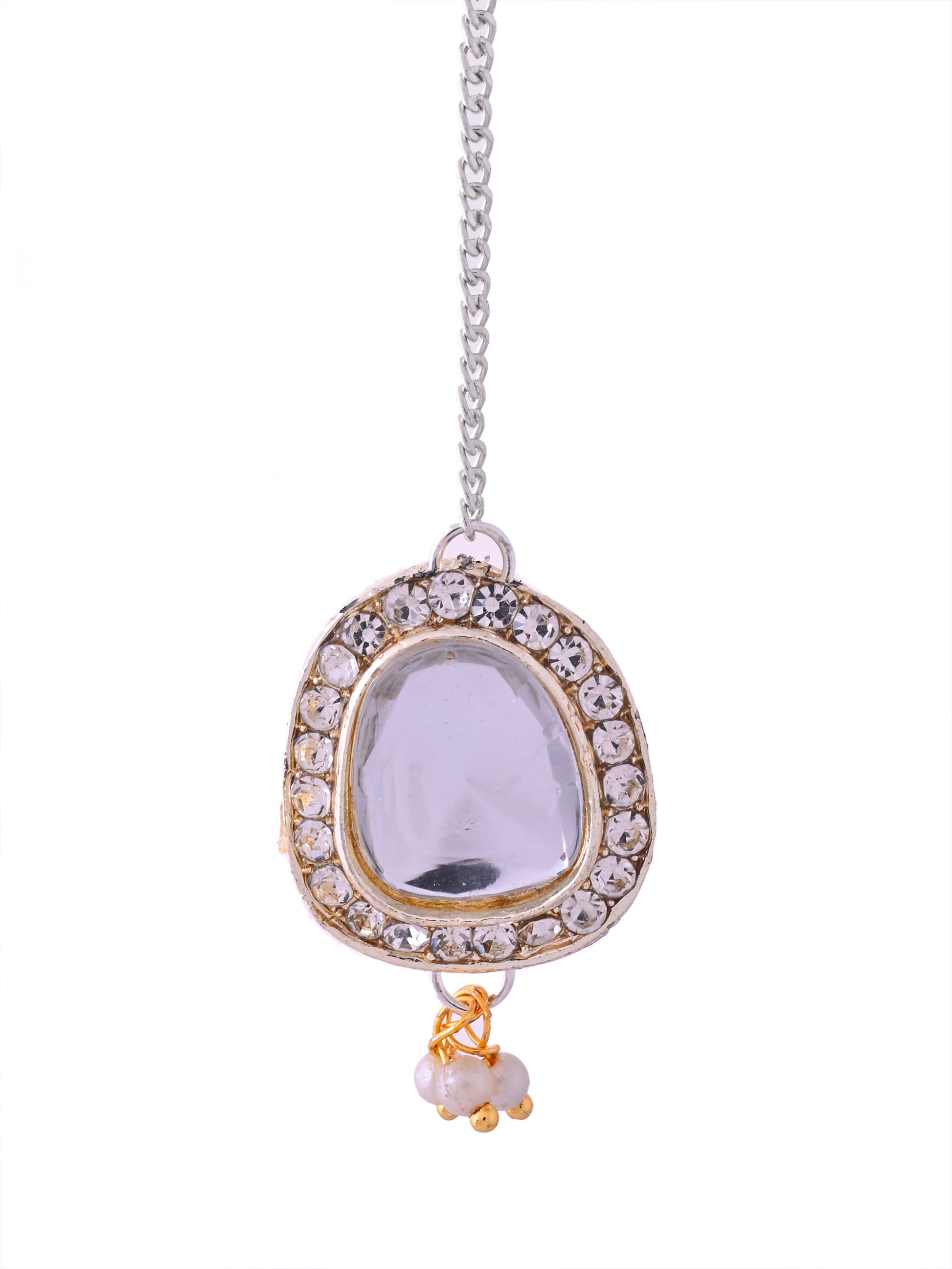 Ethnic & Traditional Maang Tikka with Pearl Drops For Women