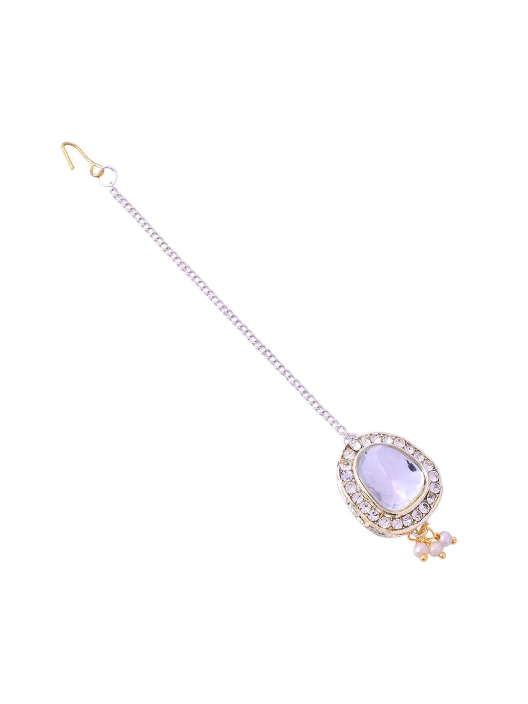 Ethnic & Traditional Maang Tikka with Pearl Drops For Women