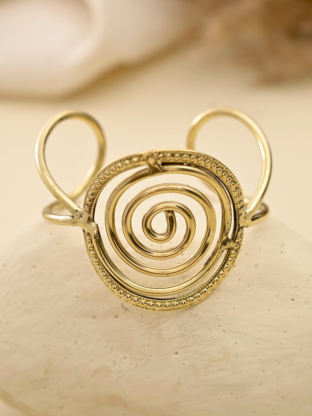 Gold Cuff Bracelet with Sleek Openwork Design | Bracelet Kada For Women