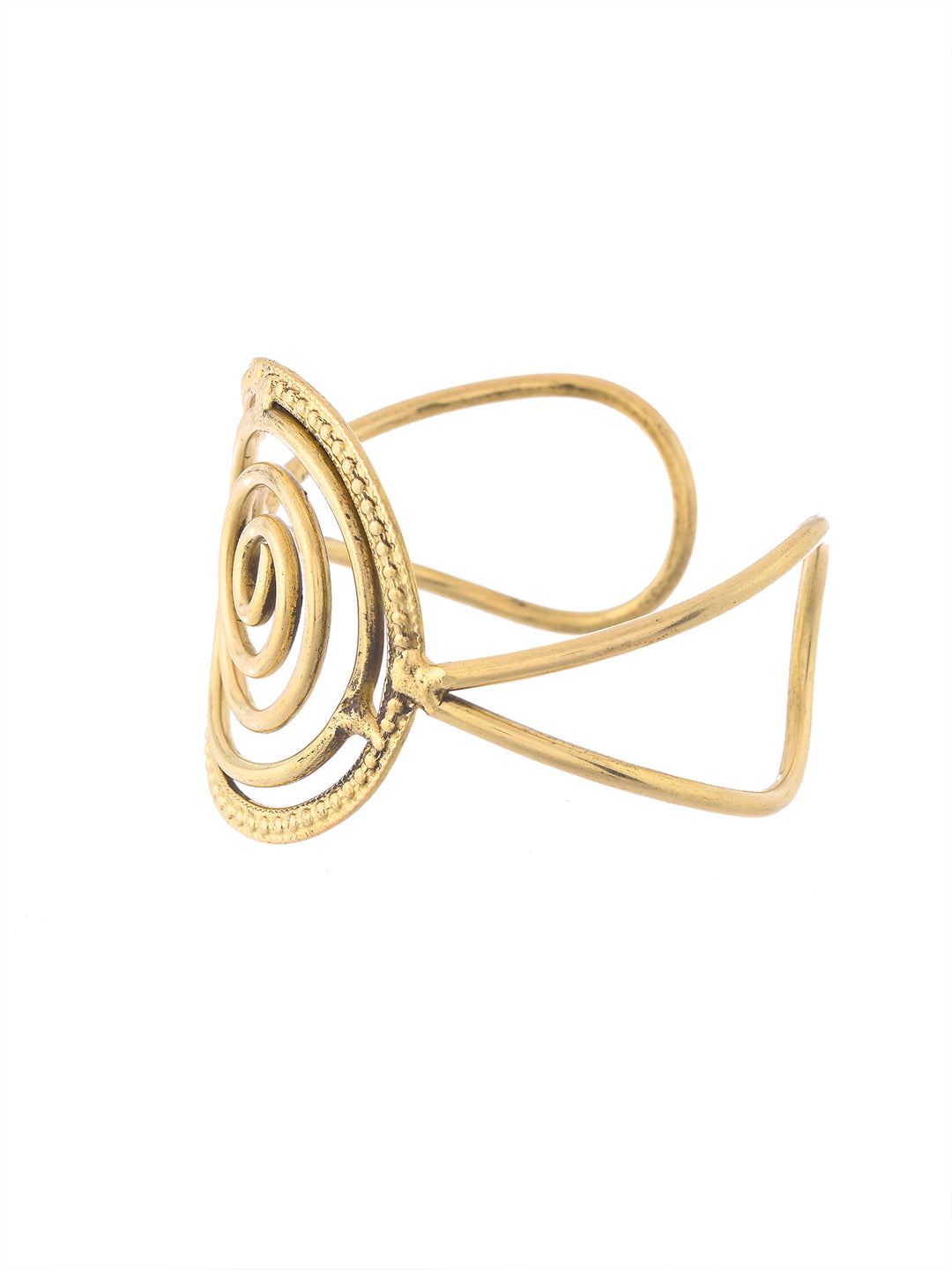 Gold Cuff Bracelet with Sleek Openwork Design | Bracelet Kada For Women