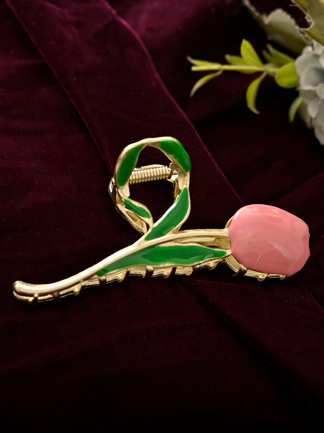 Pink Crystal Hair Clutcher For women | Hair Accessories