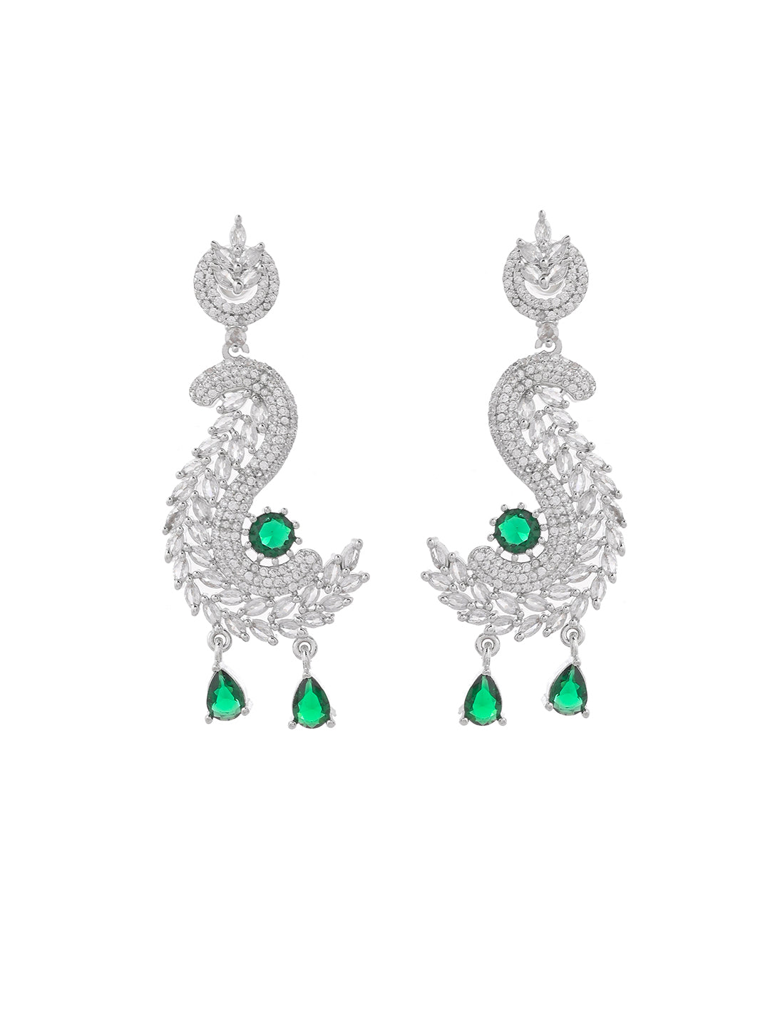 Peacock Majesty Danglers For Women | Party & Ethnic Wear Jewellery