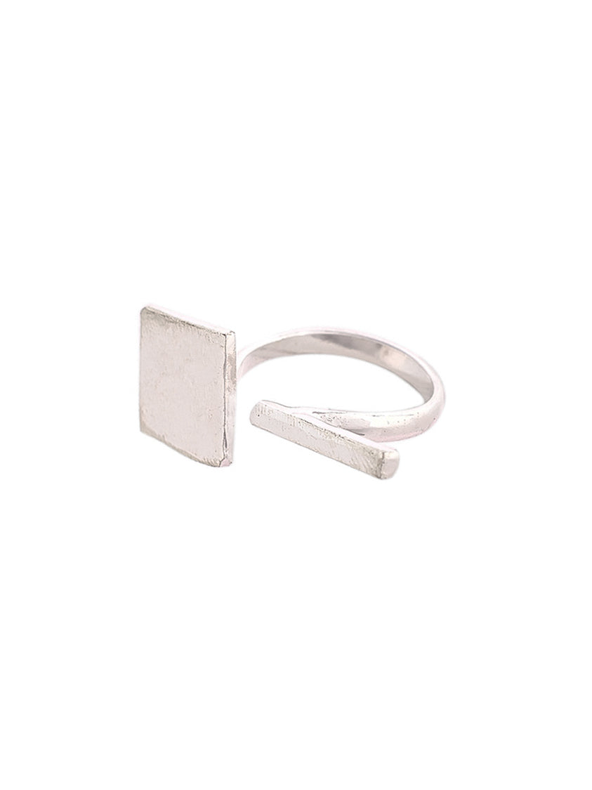 Silver Plated Brass Adjustable Finger ring