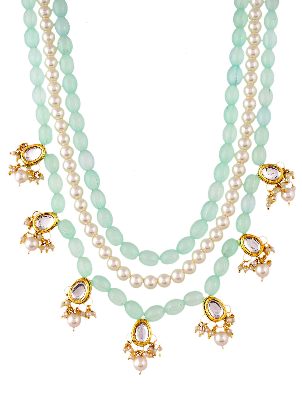 Traditional Pearl Layered Long Jewellery Set For Women