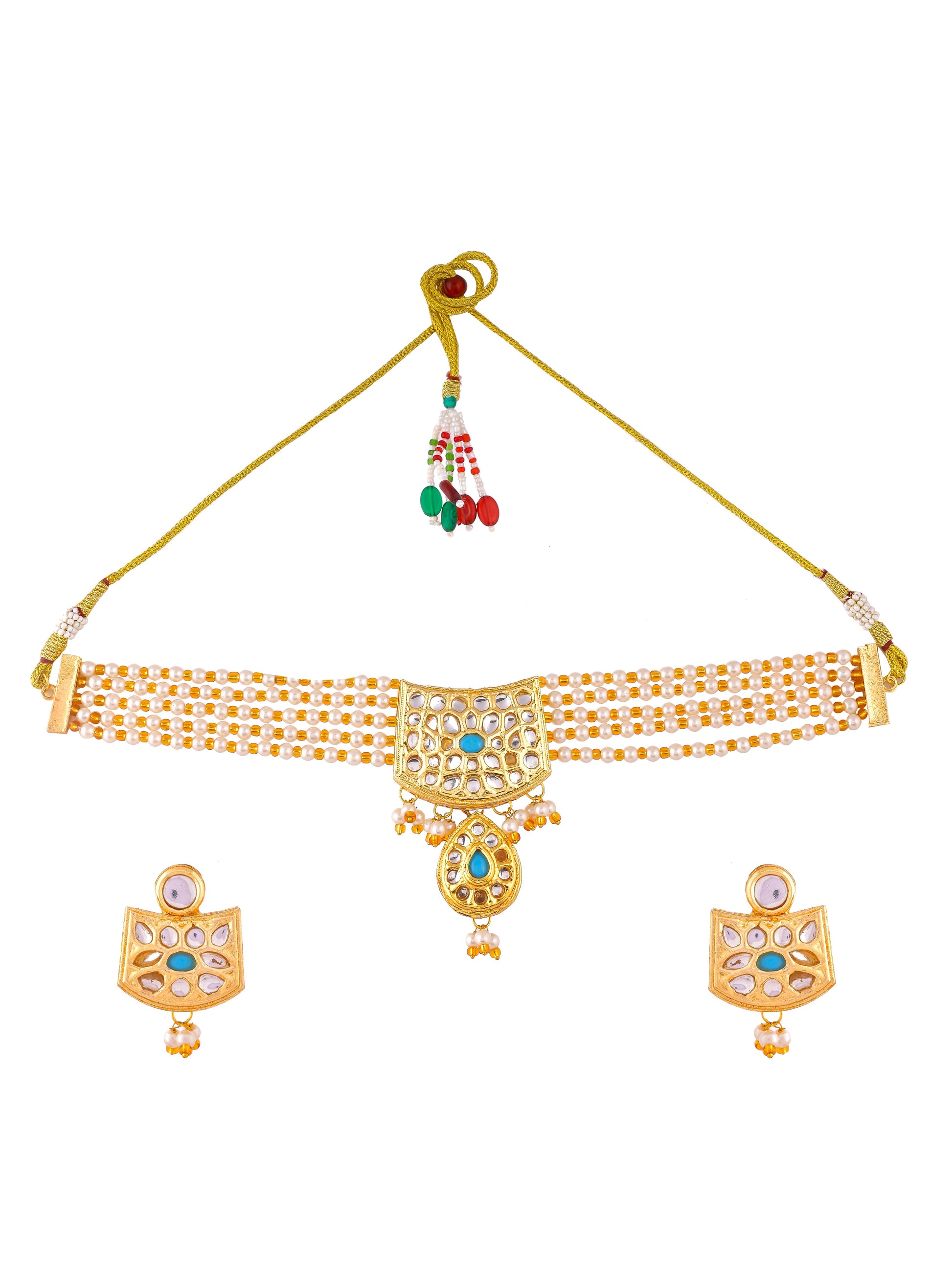 Gold Plated Choker Jewellery Set