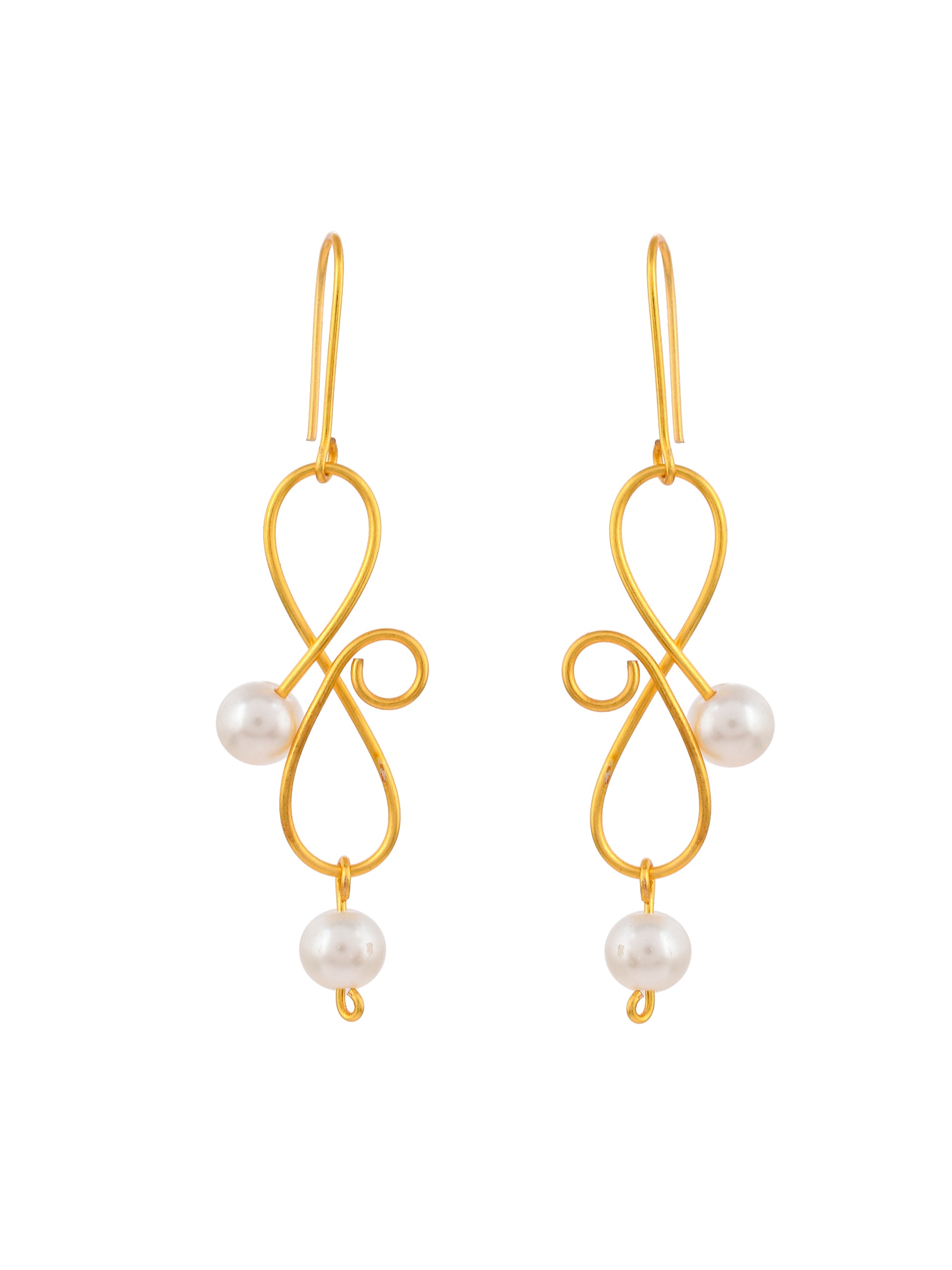 Gold Plated Pearl Drop earrings