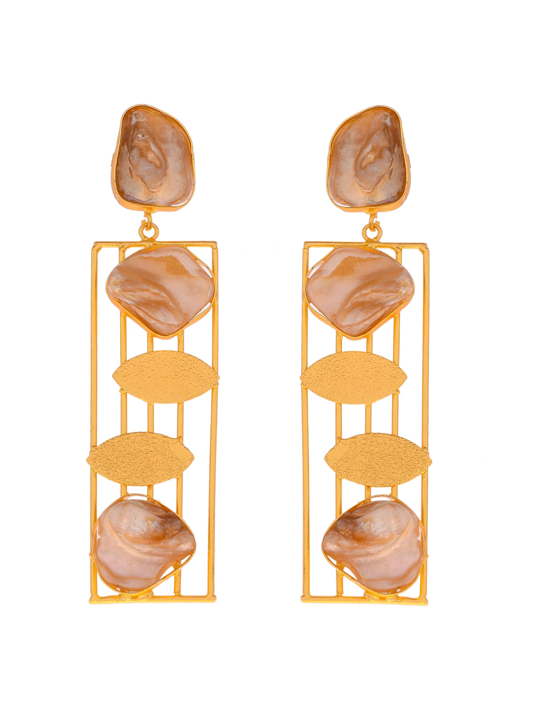 Gold Plated Handcrafted Dangle Designer Earrings for Women