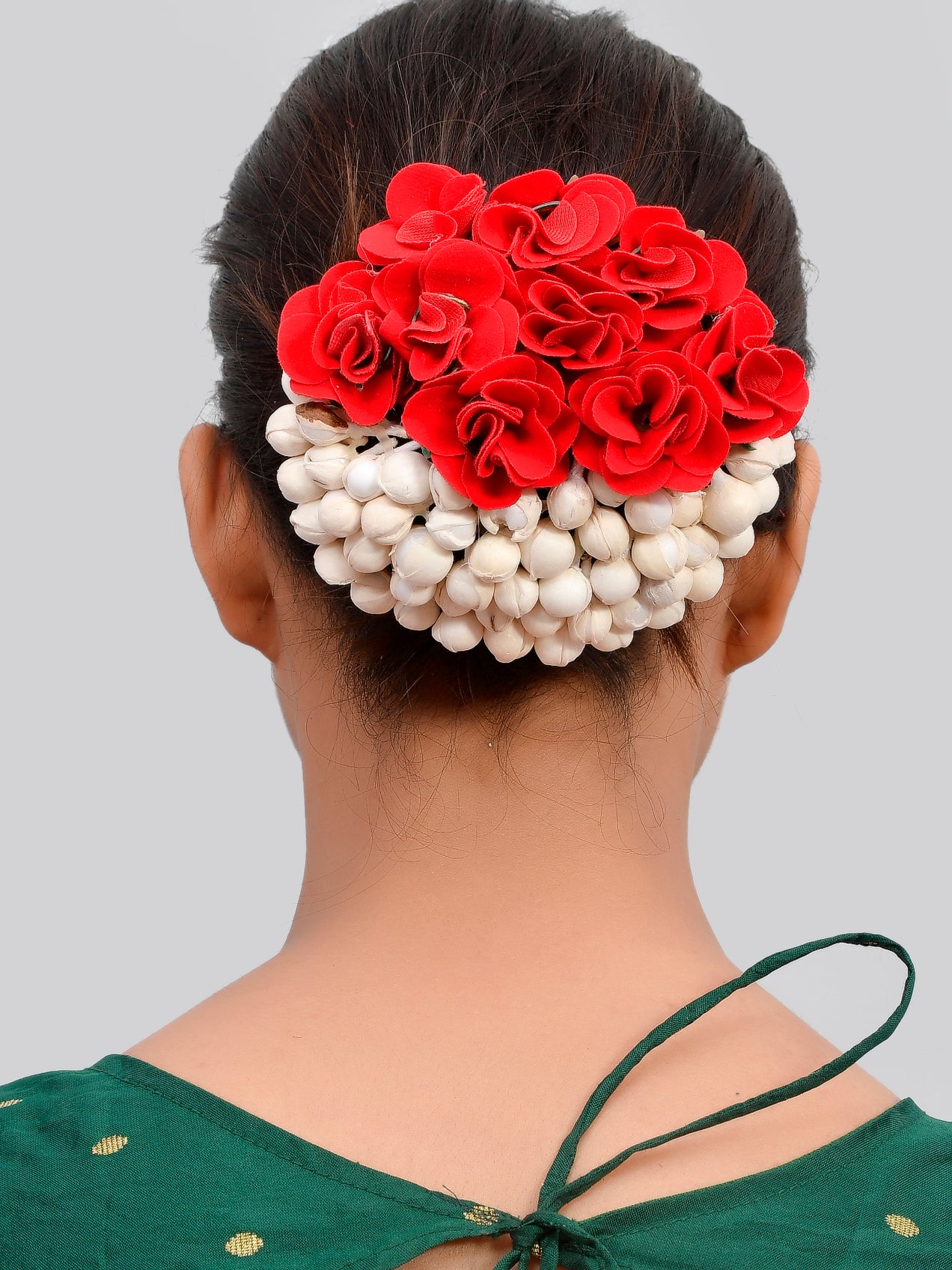 Buy Jazz and Sizzle Red Rose Artificial Flower Juda Gajra Designed Hair Bun  Cover online