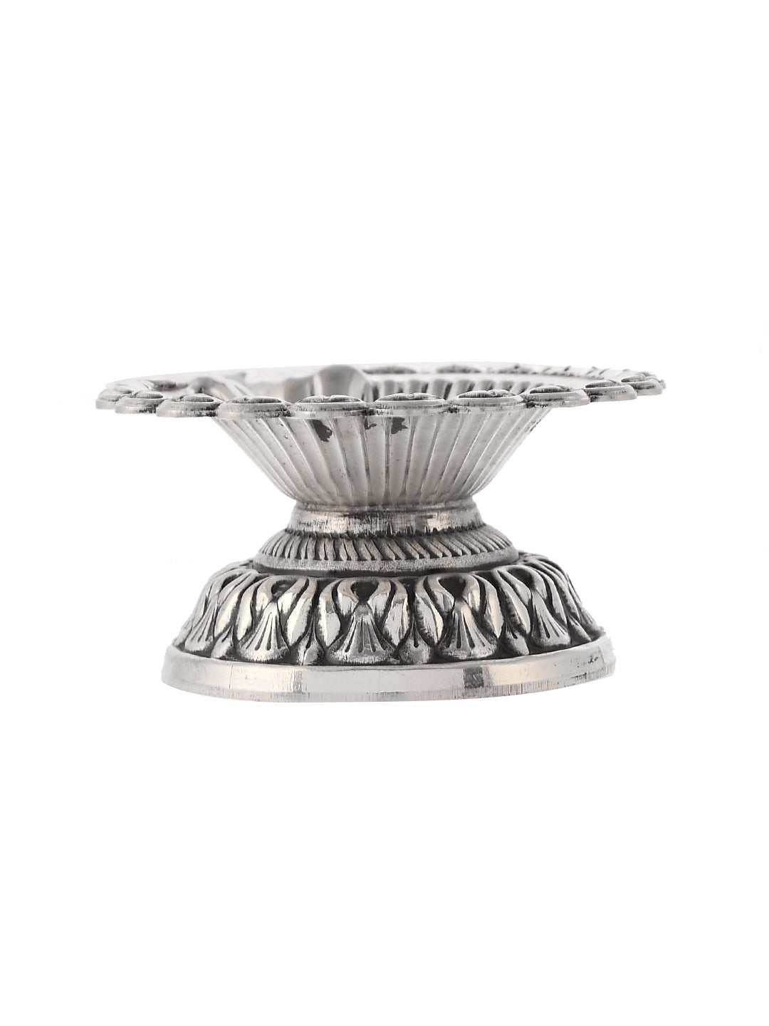 999 Sterling Silver Aarti Diya - Divine Illumination for Your Home