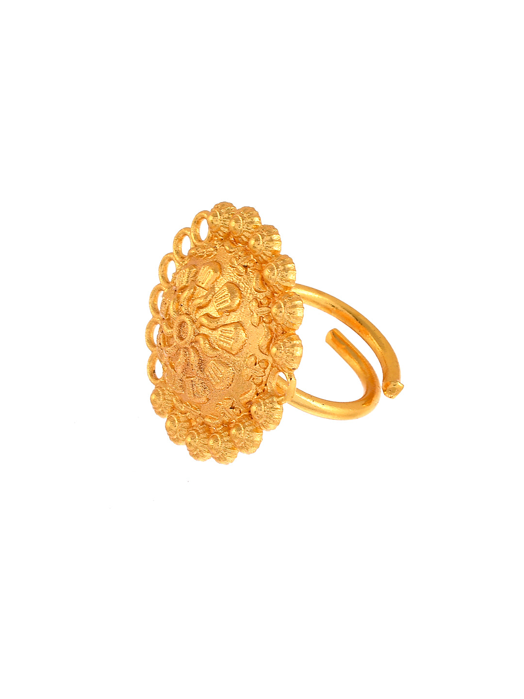 Elegant Gold Floral Ring