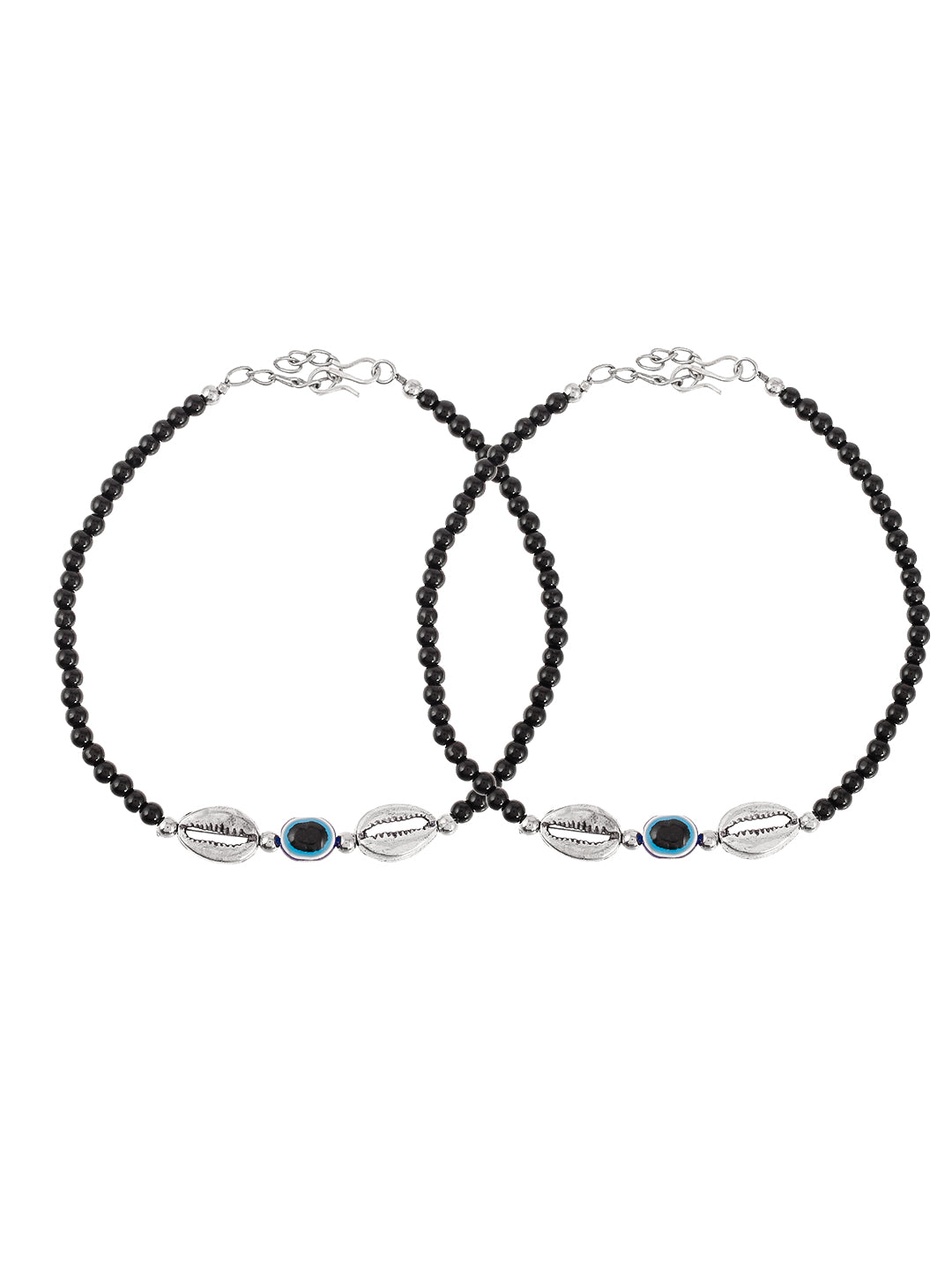 Silver Plated Evil Eye Anklet for women