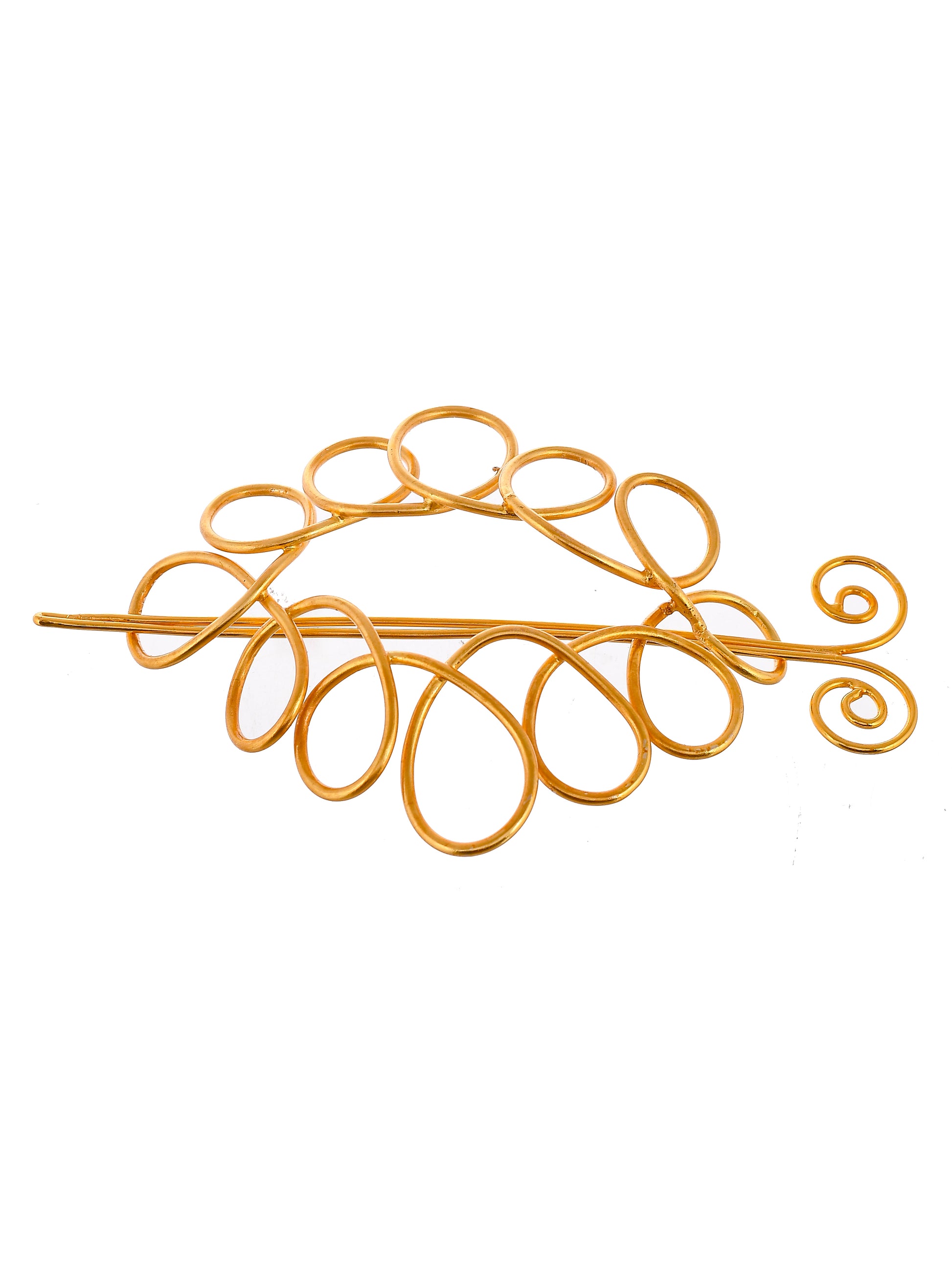 Women gold toned embellished hair accessory