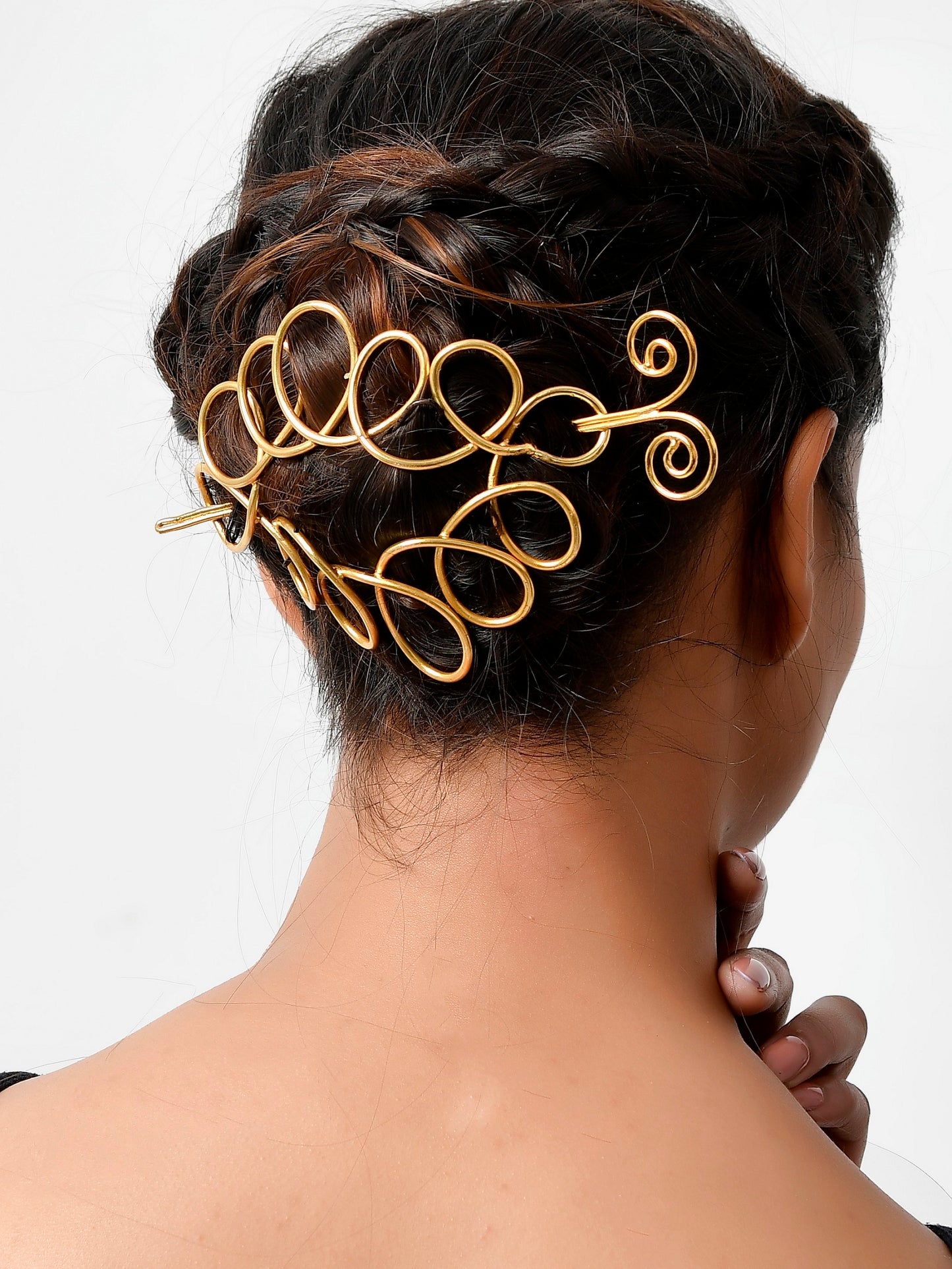 Golden Bridal Bun juda hair stick accessory