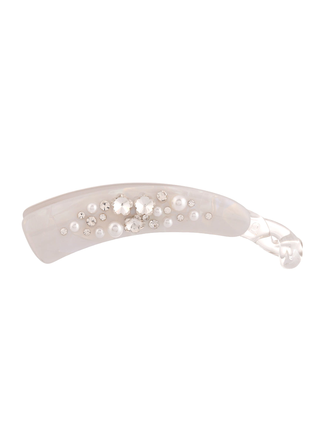 Pearl Cz Hair Banana Clip