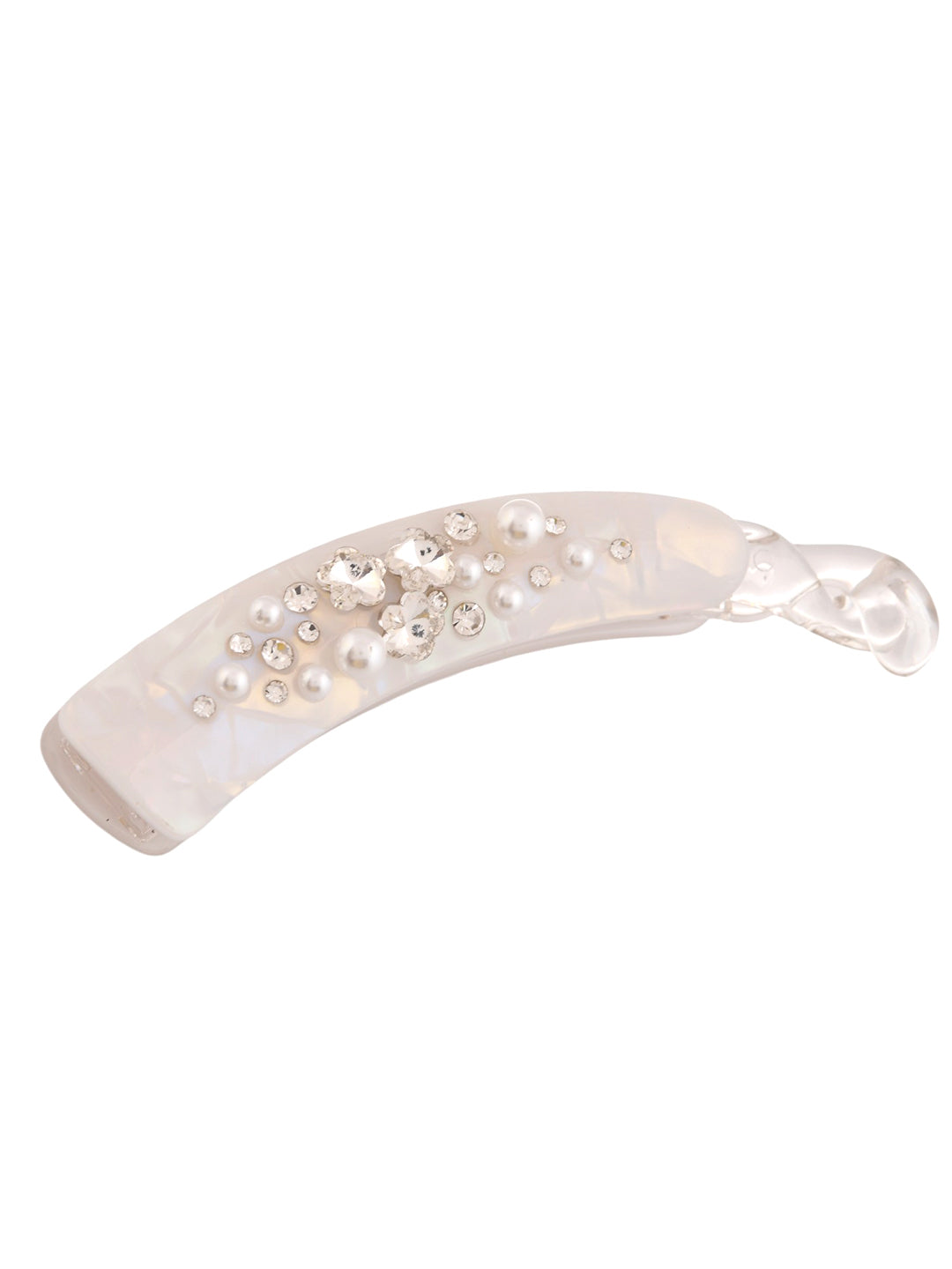 Pearl Cz Hair Banana Clip