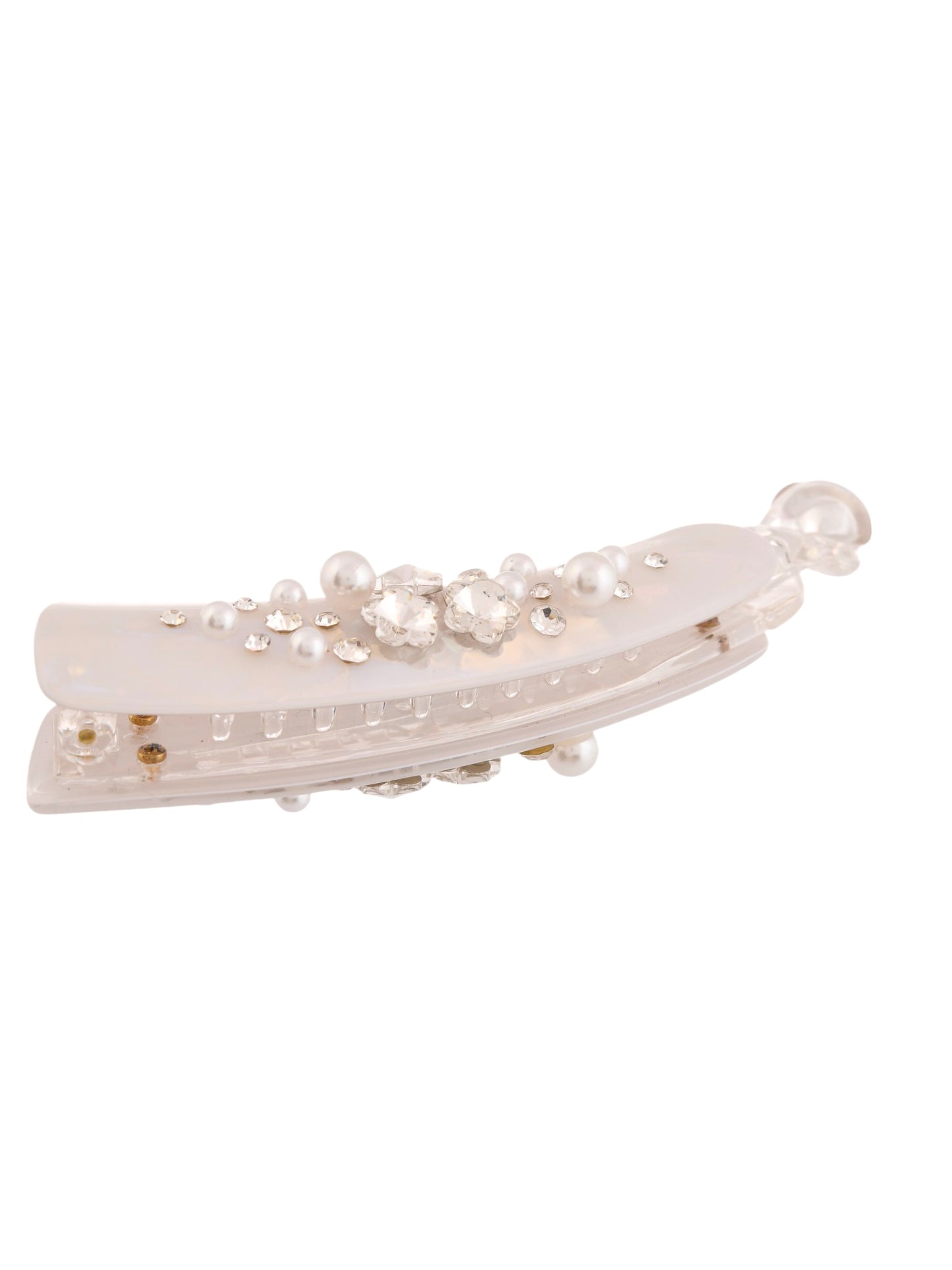 Pearl Cz Hair Banana Clip