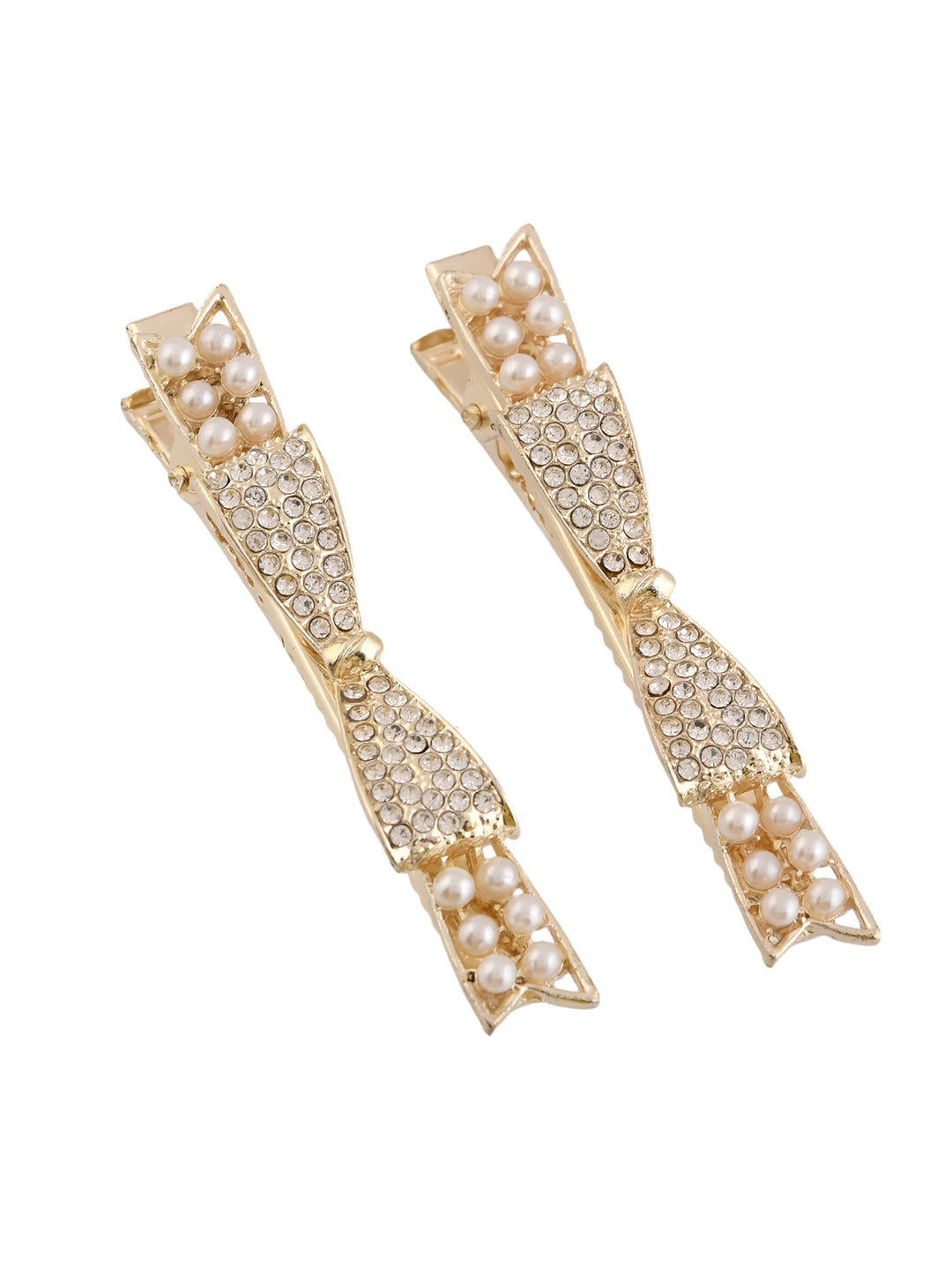 Gold Pearl Hair Clip( Pair of 2)