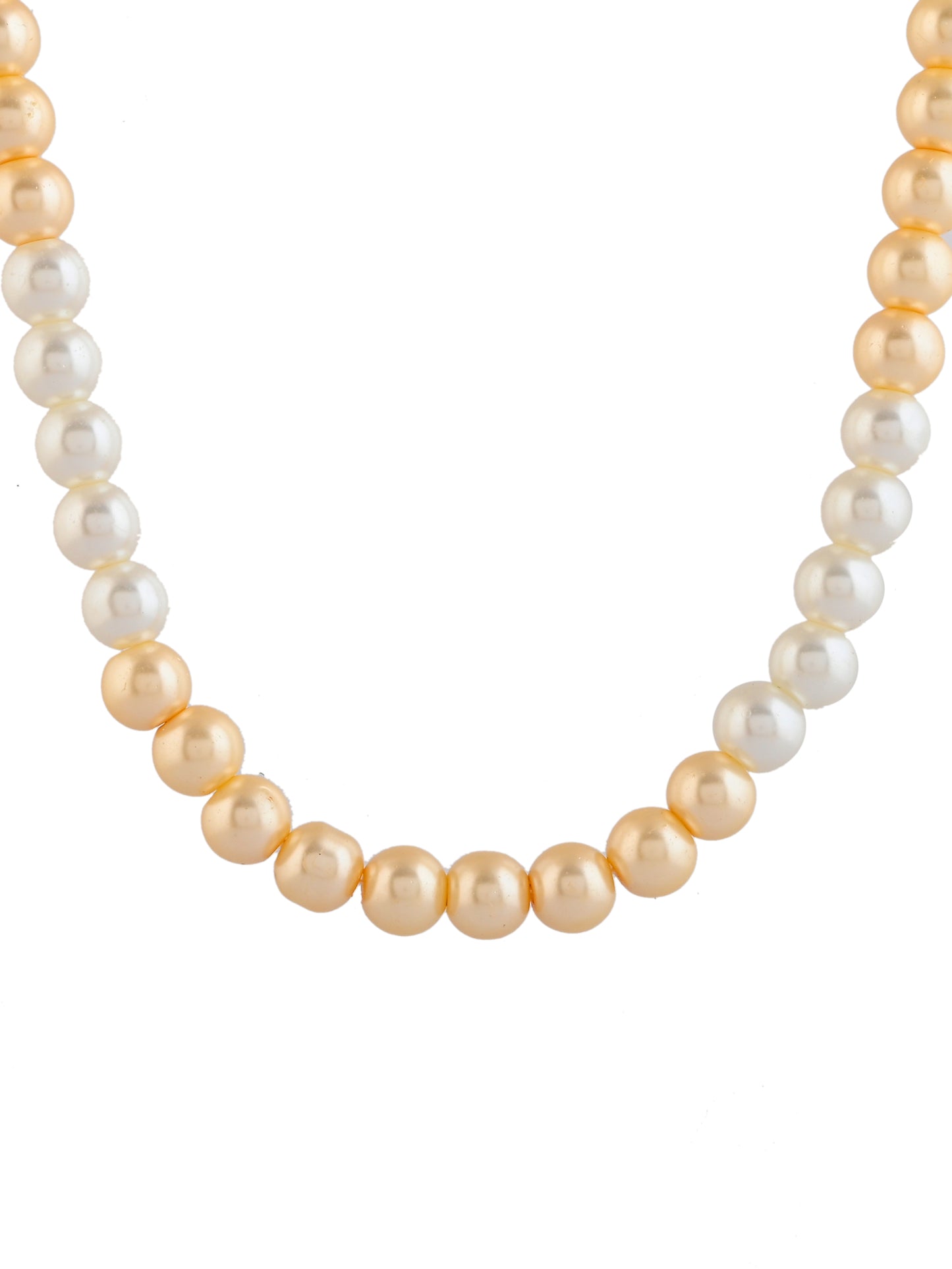 White & Gold  Pearl Necklace For Women