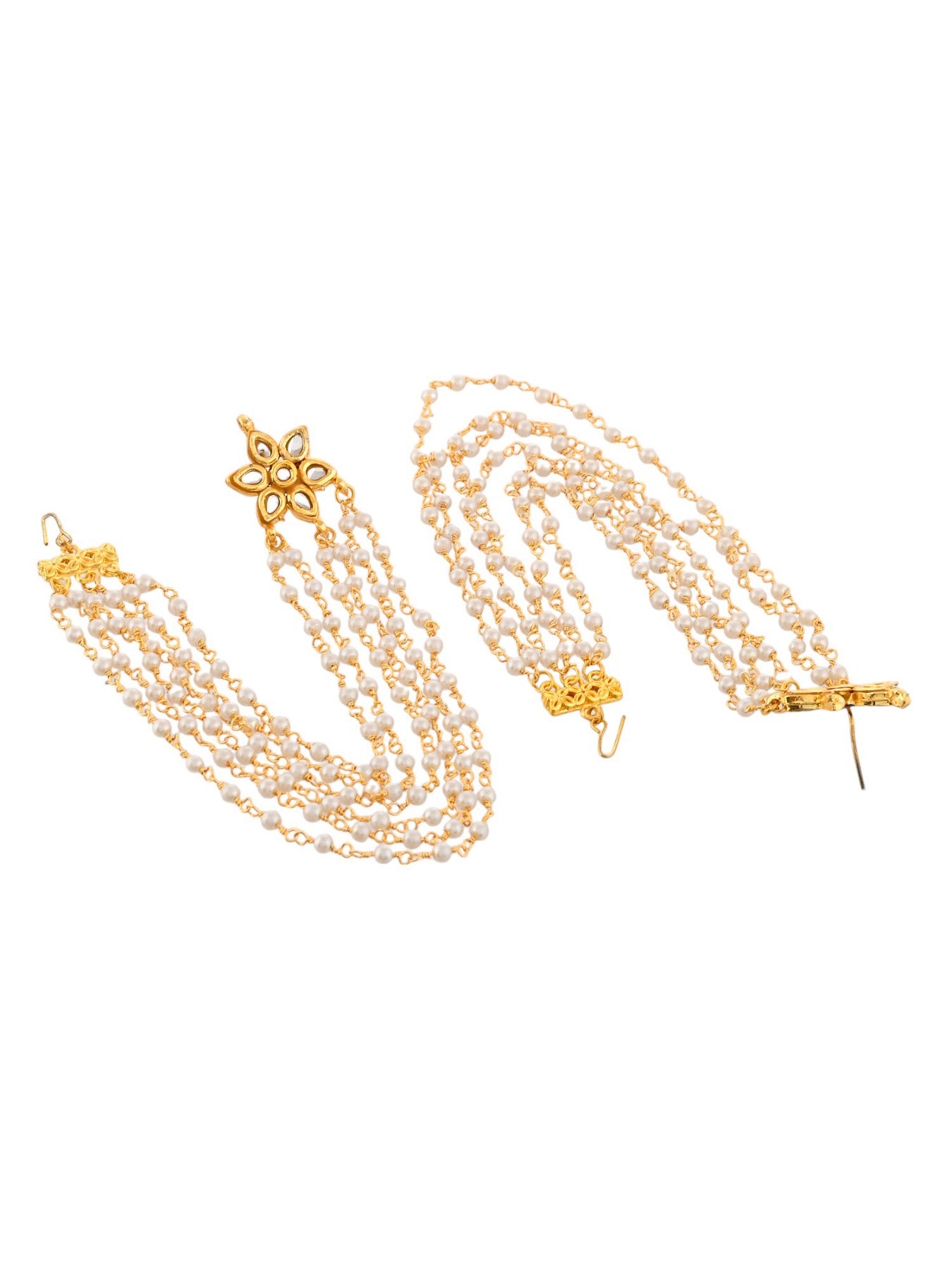 White Pearl & Gold-Plated Earring For Women | Traditional & Bridal Earrings