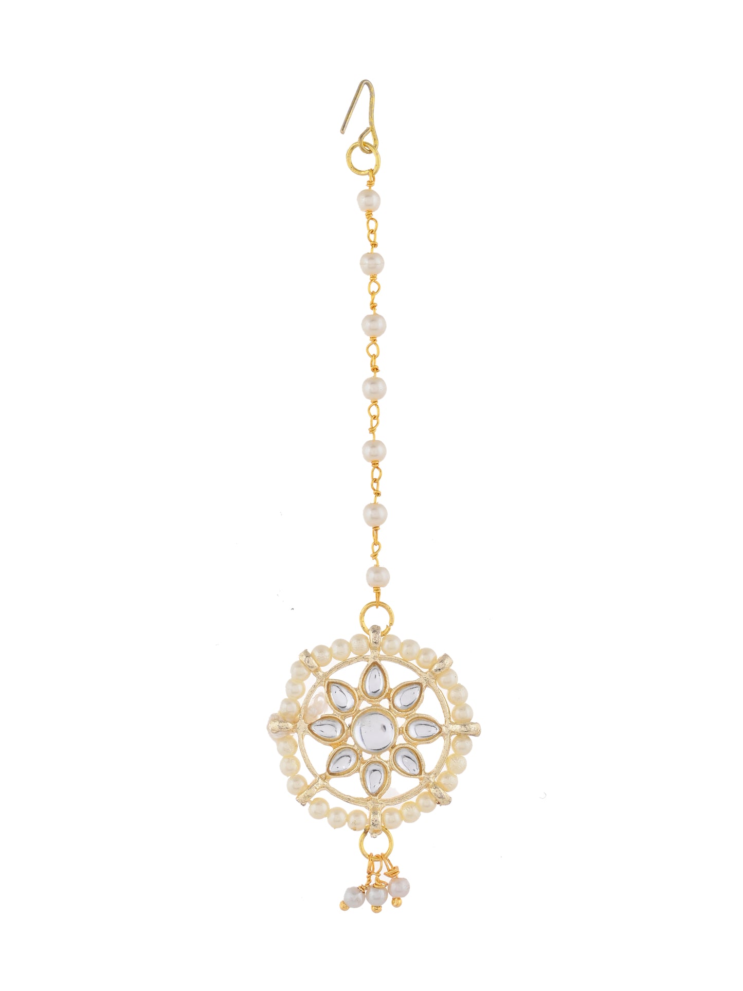 Gold Plated Kundan Maang Tikka for Women
