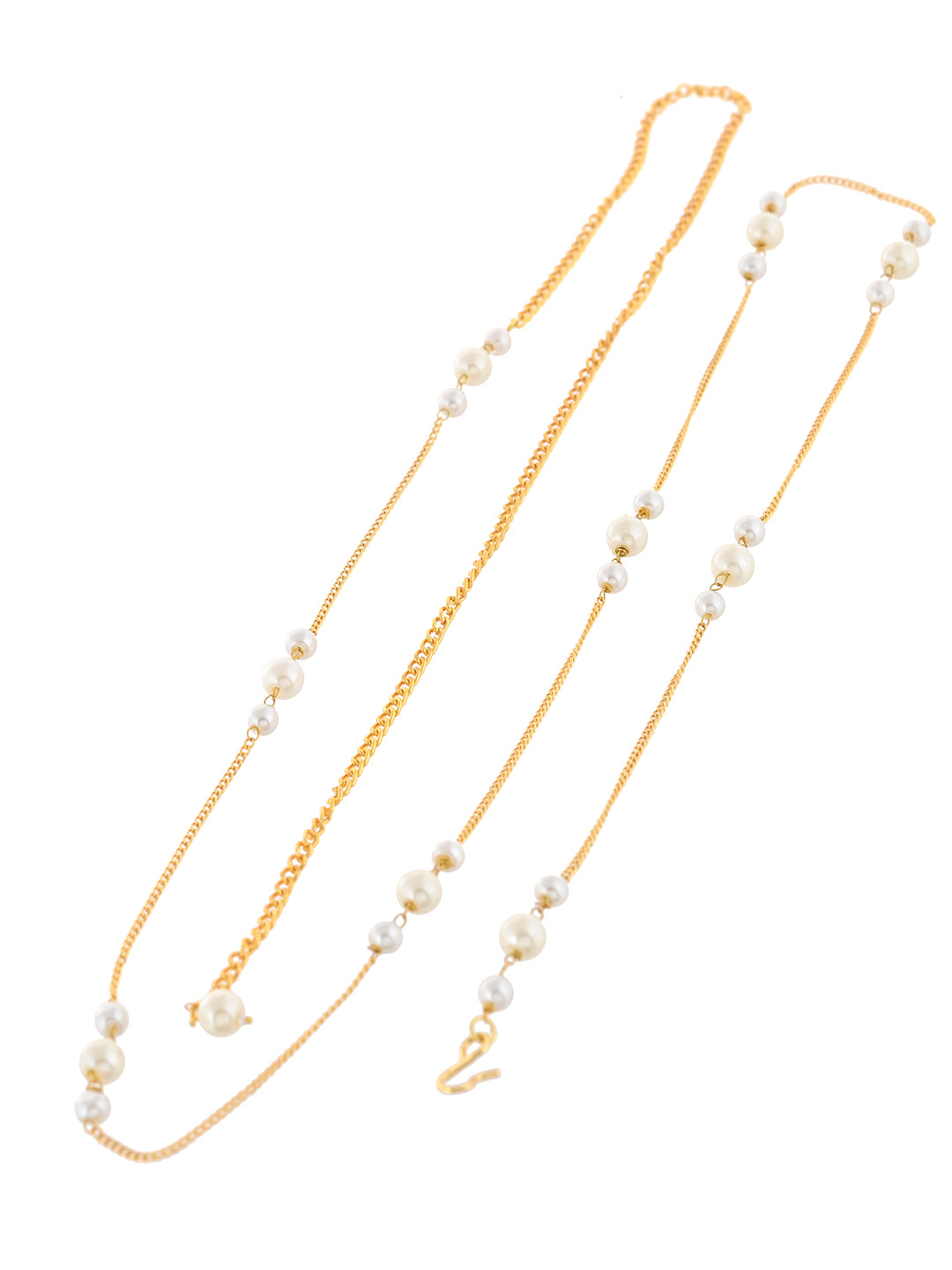 Gold & Pearl Saree Waist Chain | Ethnic Waist Jewellery