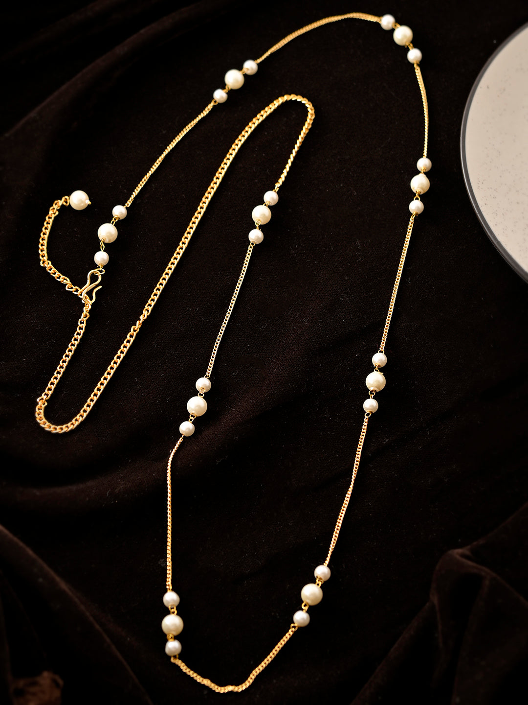 Gold & Pearl Saree Waist Chain | Ethnic Waist Jewellery