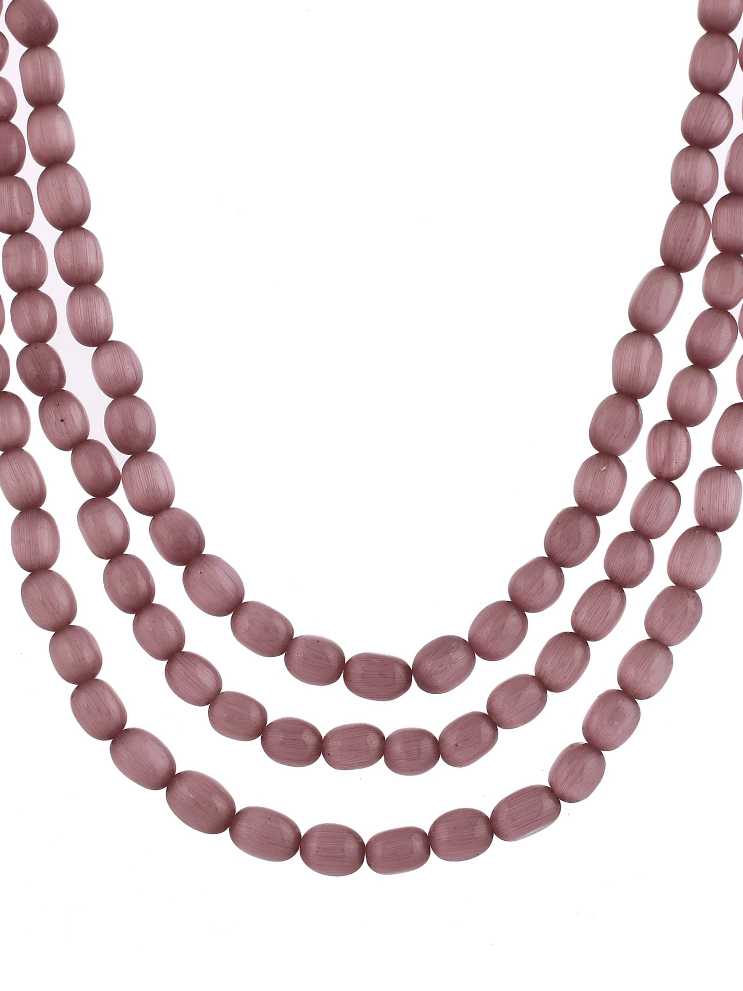 Multi Layered Beaded Necklace Handcrafted with Pink Beads For Women & Girls