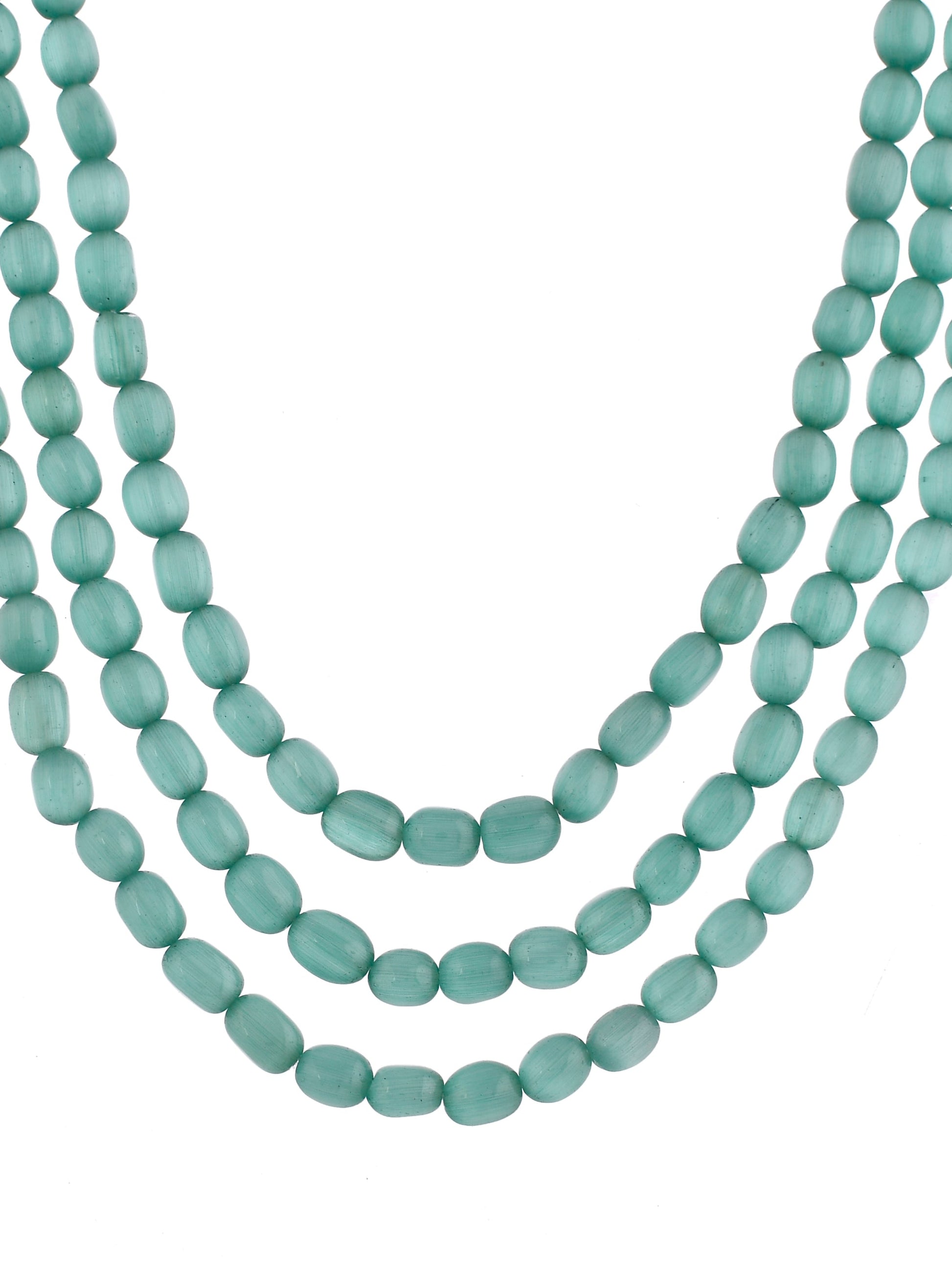 Multi Strand Turquoise Beaded Necklace For Women & Girls