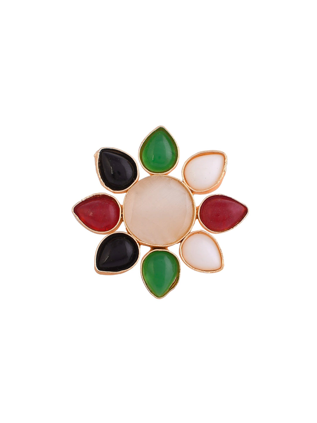 Multi Colour Flower Ring For Women