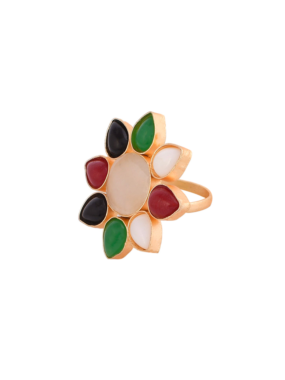 Multi Colour Flower Ring For Women