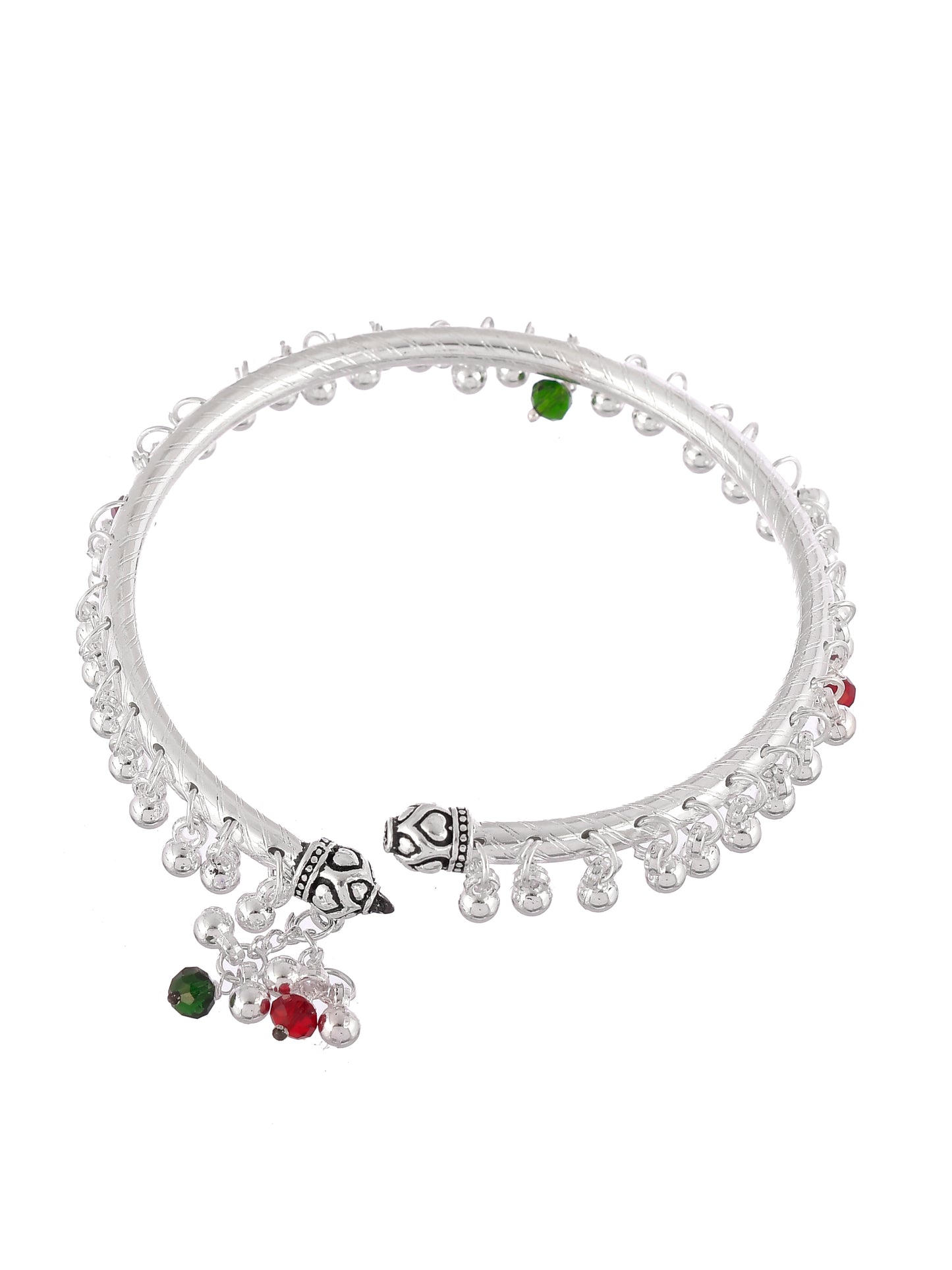 Silver plated Ghungroo Kada Anklet