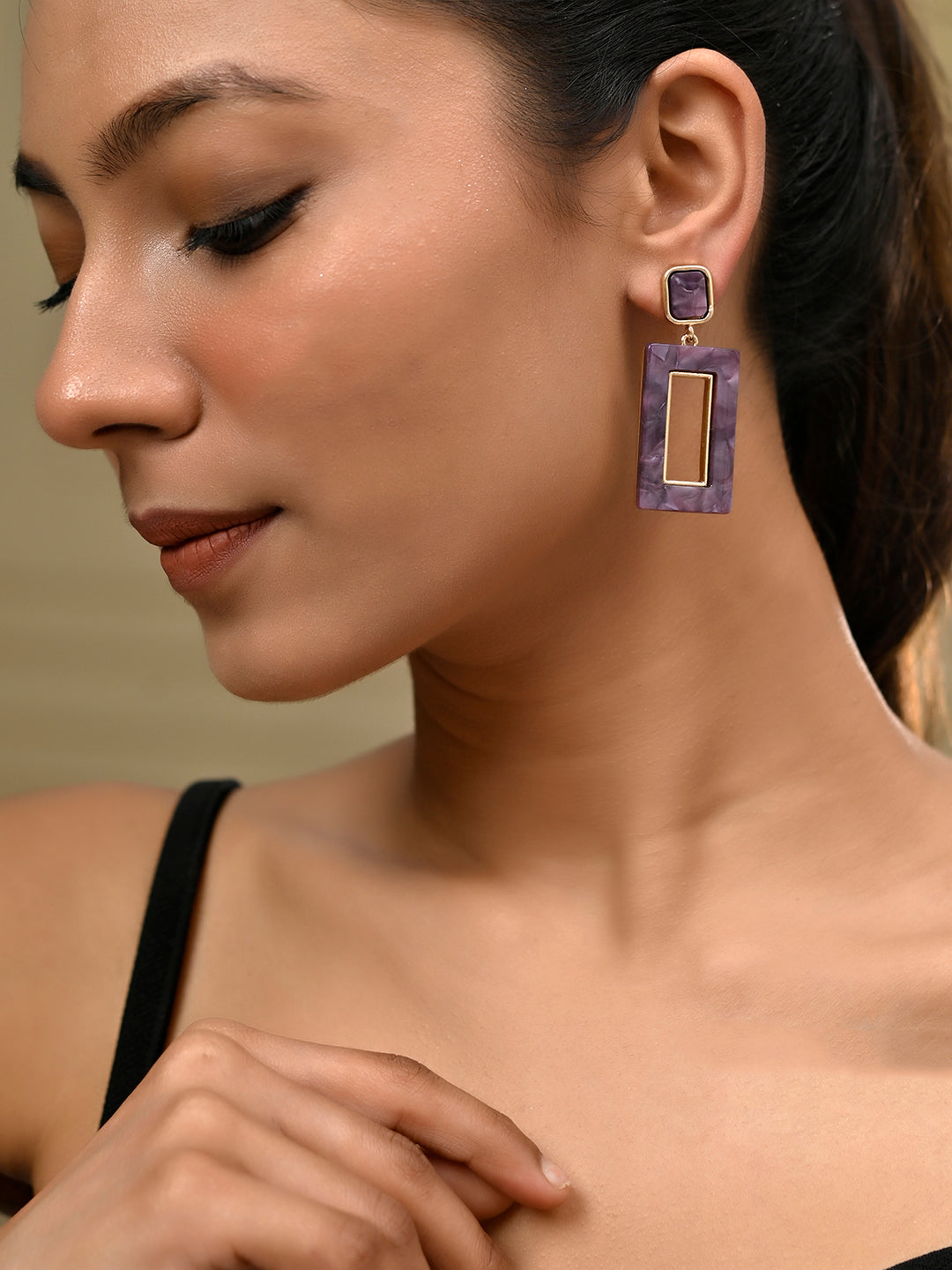 Gold-Plated Spiral Hoop Earrings for women