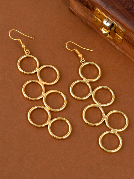 Gold Plated Western Disc Earrings