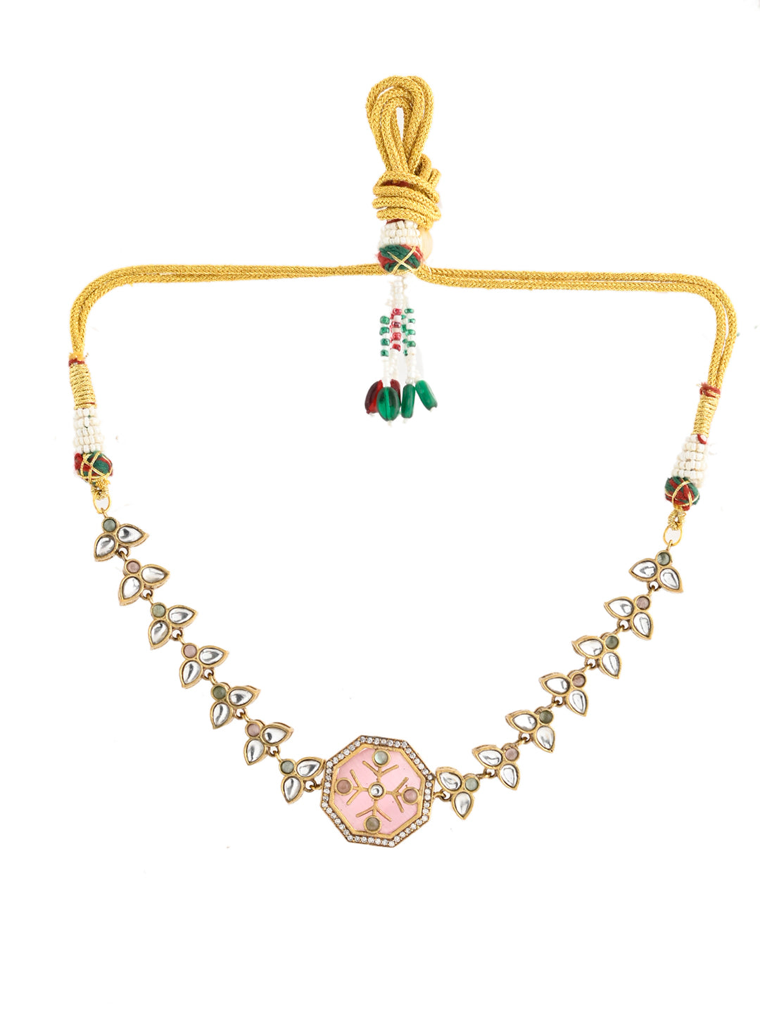 Kundan Jewellery Set With Earring | Regal Gold Jewellery Set