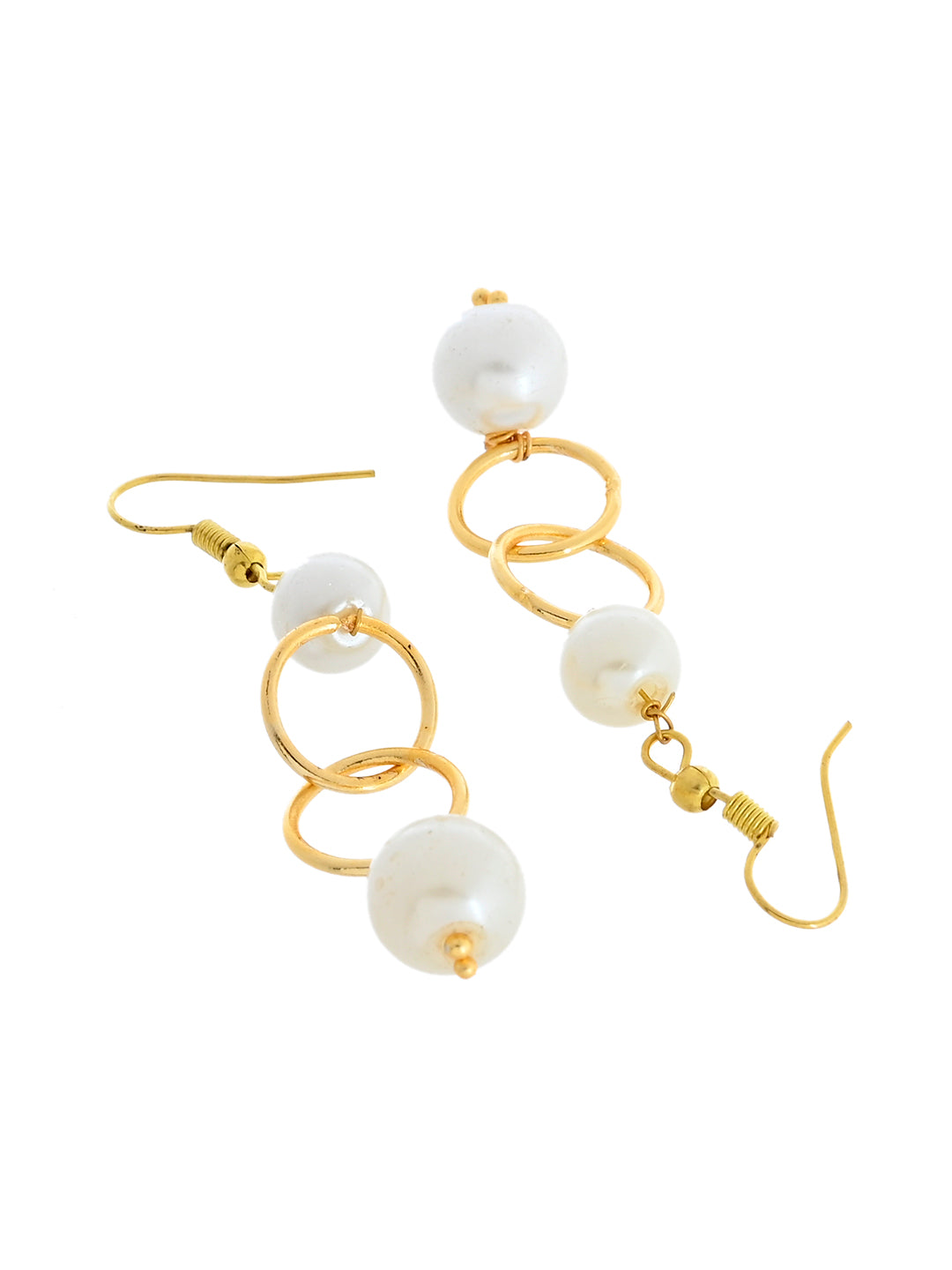 Gold-Plated White Pearl Drop Earring For Women | Traditional & Ethnic Earring