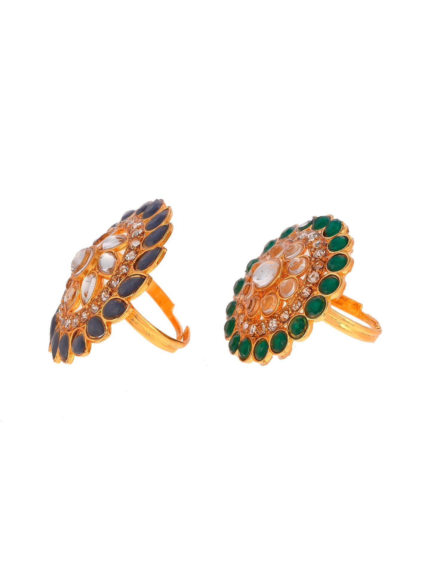 Set of 2 Gold Plated Ethnic Traditional Angoothi