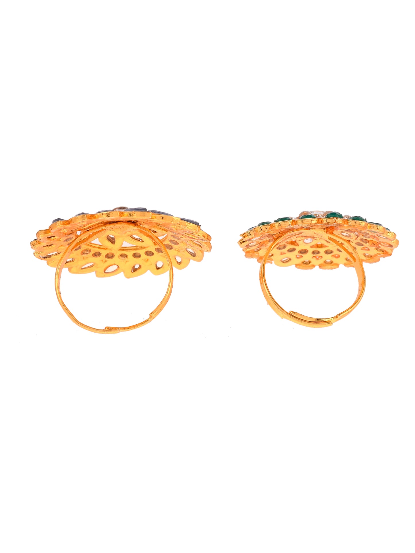 Set of 2 Gold Plated Ethnic Traditional Angoothi