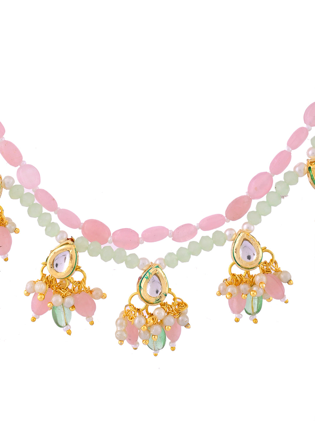 Kundan Floral Necklace Set With Earrings For Women & Girls | Ethnic Bridal Jewellery