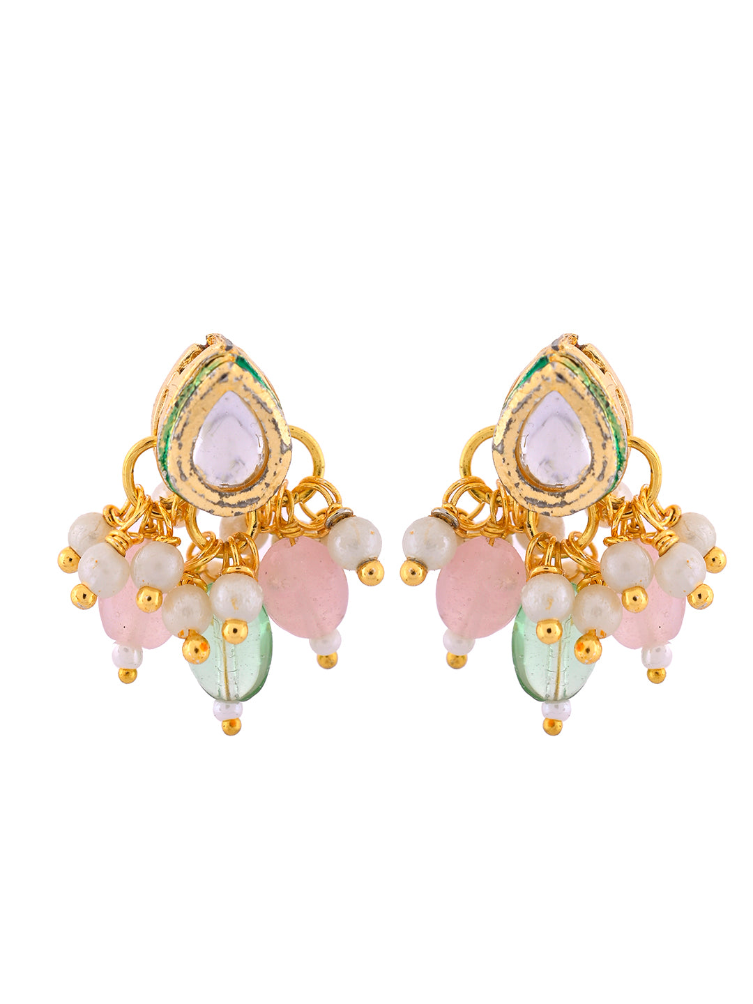 Kundan Floral Necklace Set With Earrings For Women & Girls | Ethnic Bridal Jewellery