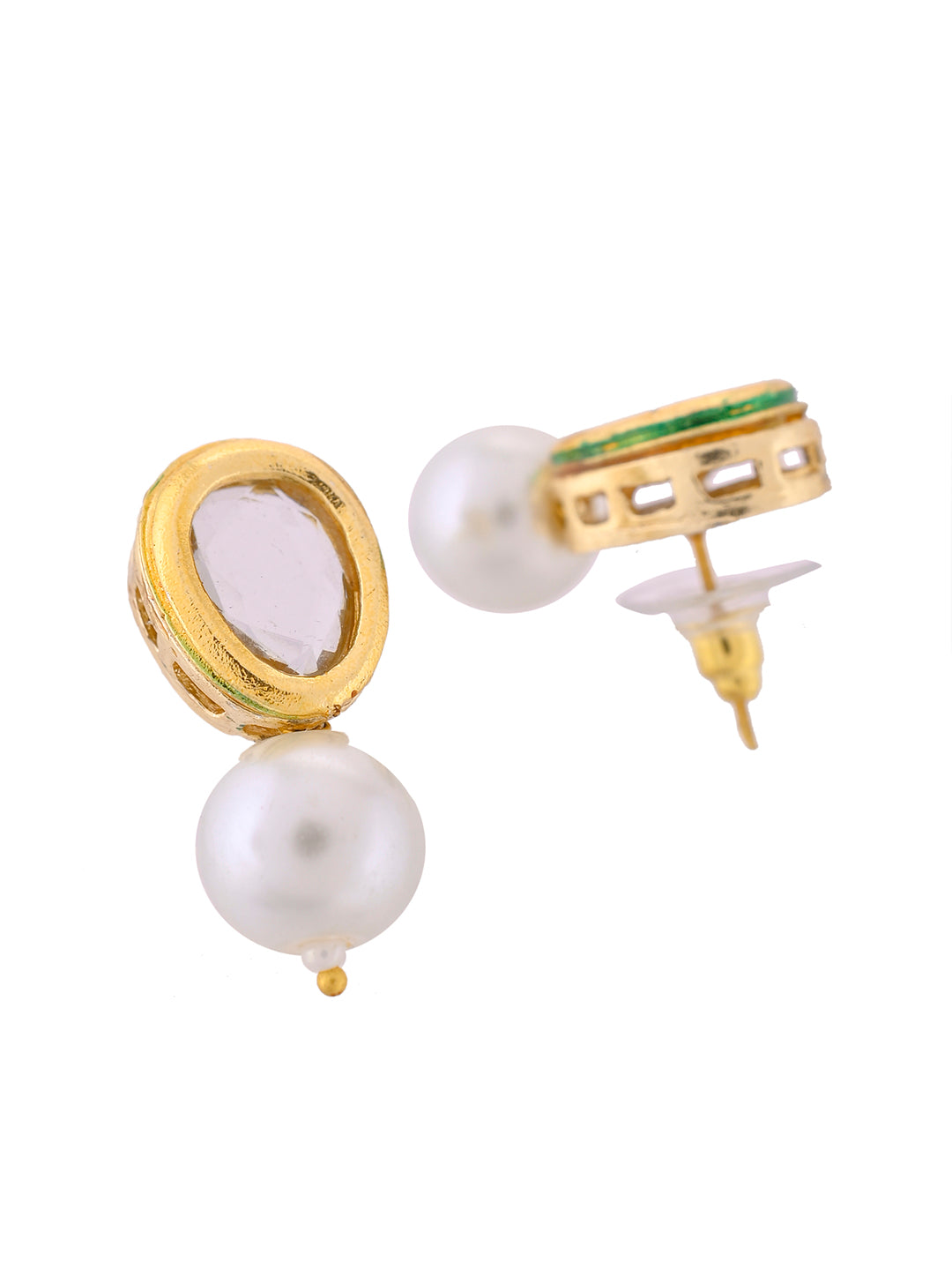 Kundan & Pearl  Necklace Set With Earrings For Women & Girls