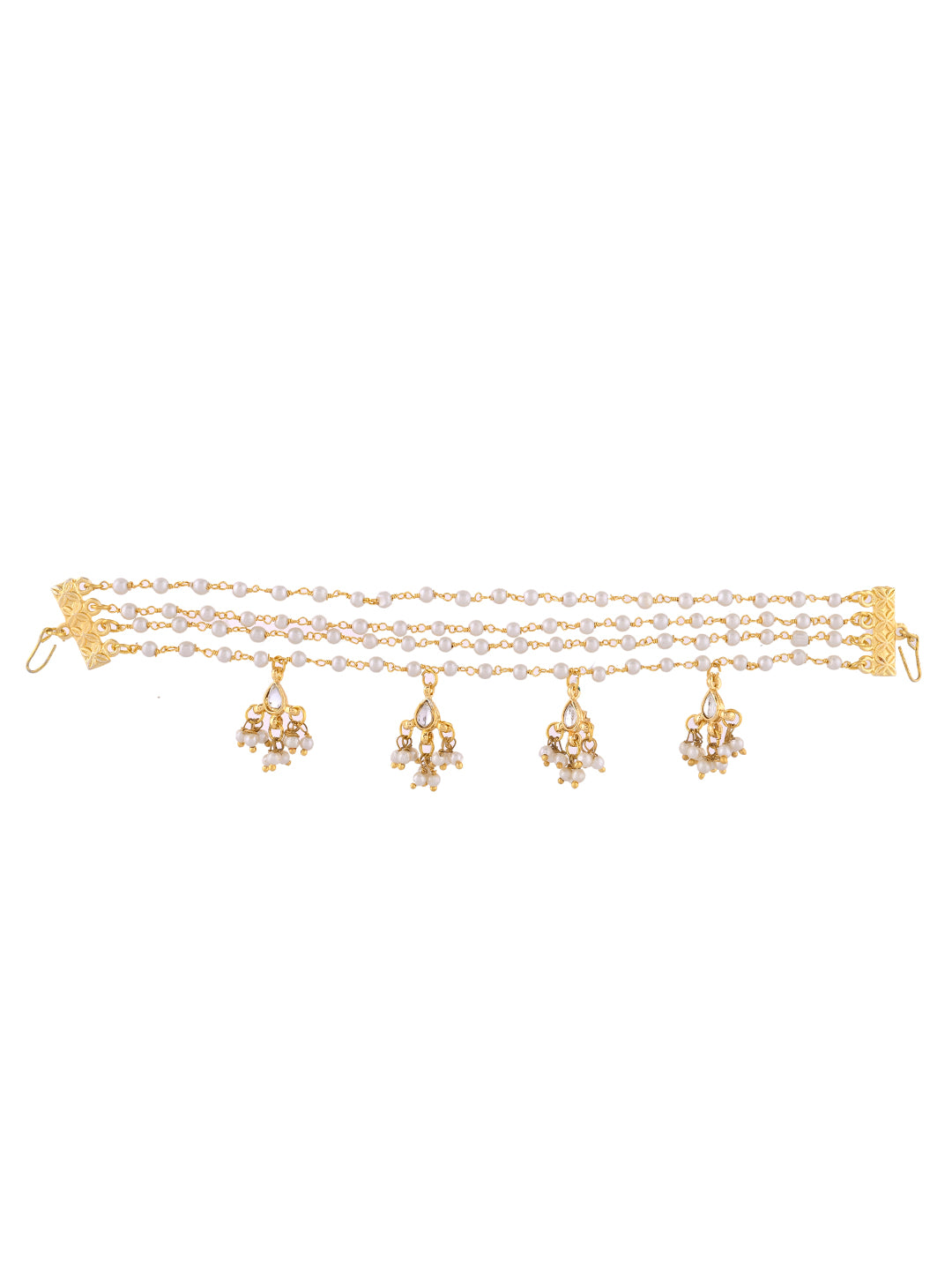 Ethnic Matha Patti with Pearl Drops For Women(SBMT8L_344)