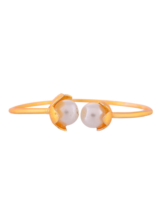 Gold-Plated Bracelet For Women | Pearl Jewellery | Stylish Fashion Jewellery