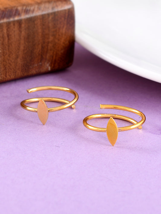 Gold Plated Floral Handcrafted Casual Toe Rings for Women Online